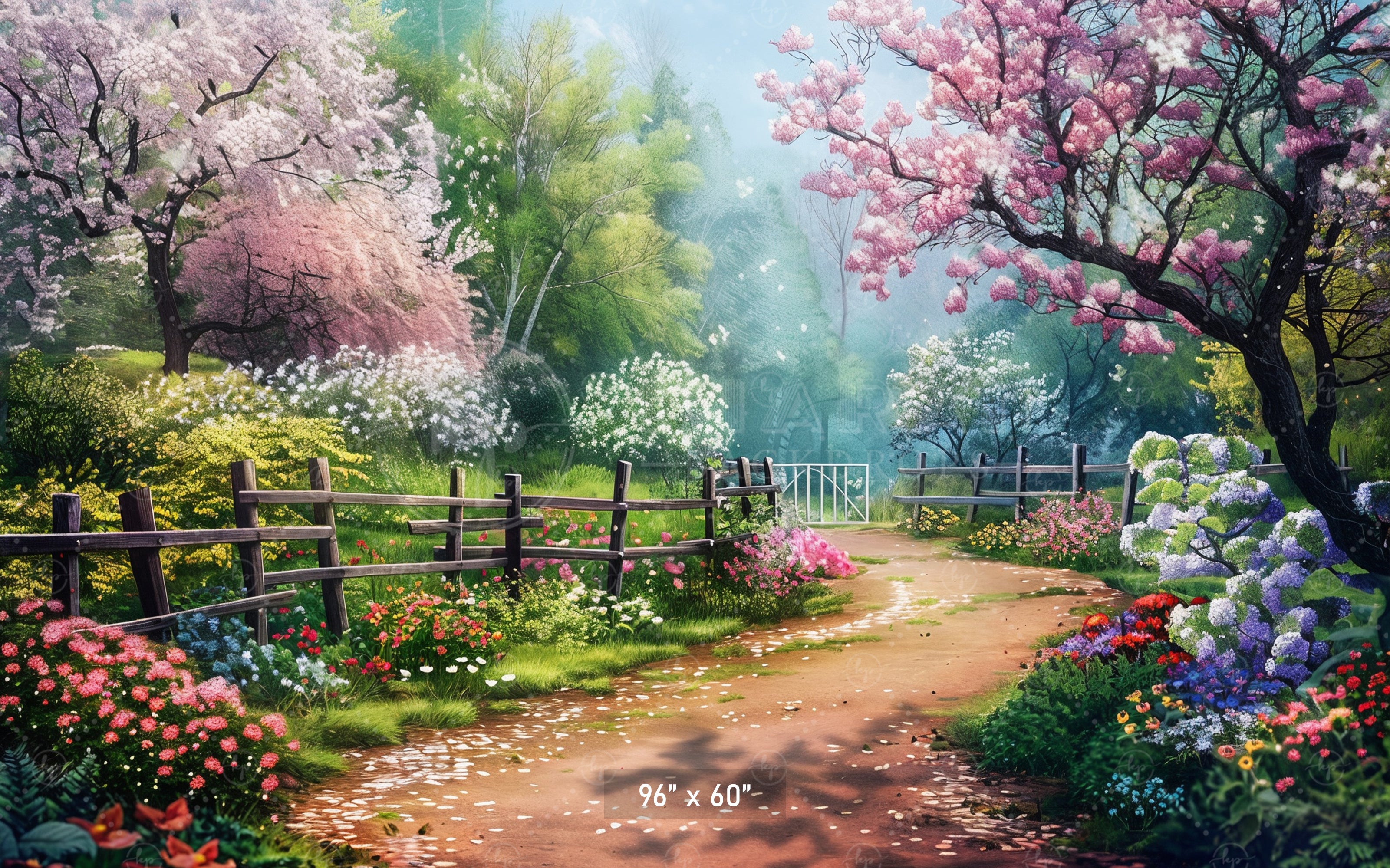 Serene Garden Path Backdrop
