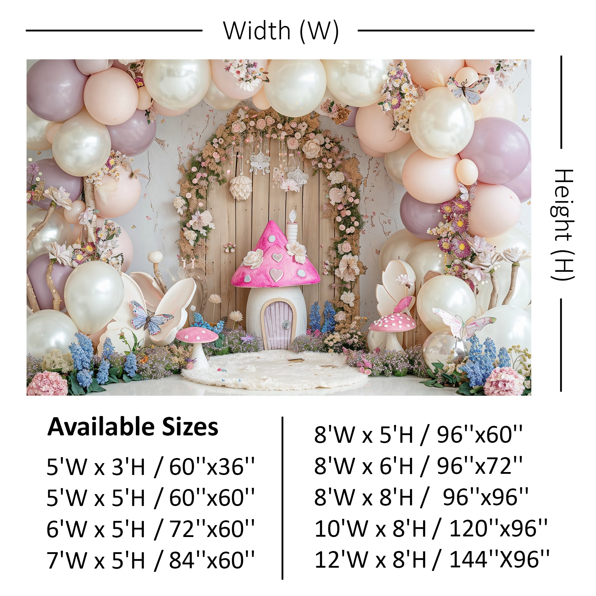 Whimsical Fairyland Doorway Backdrop