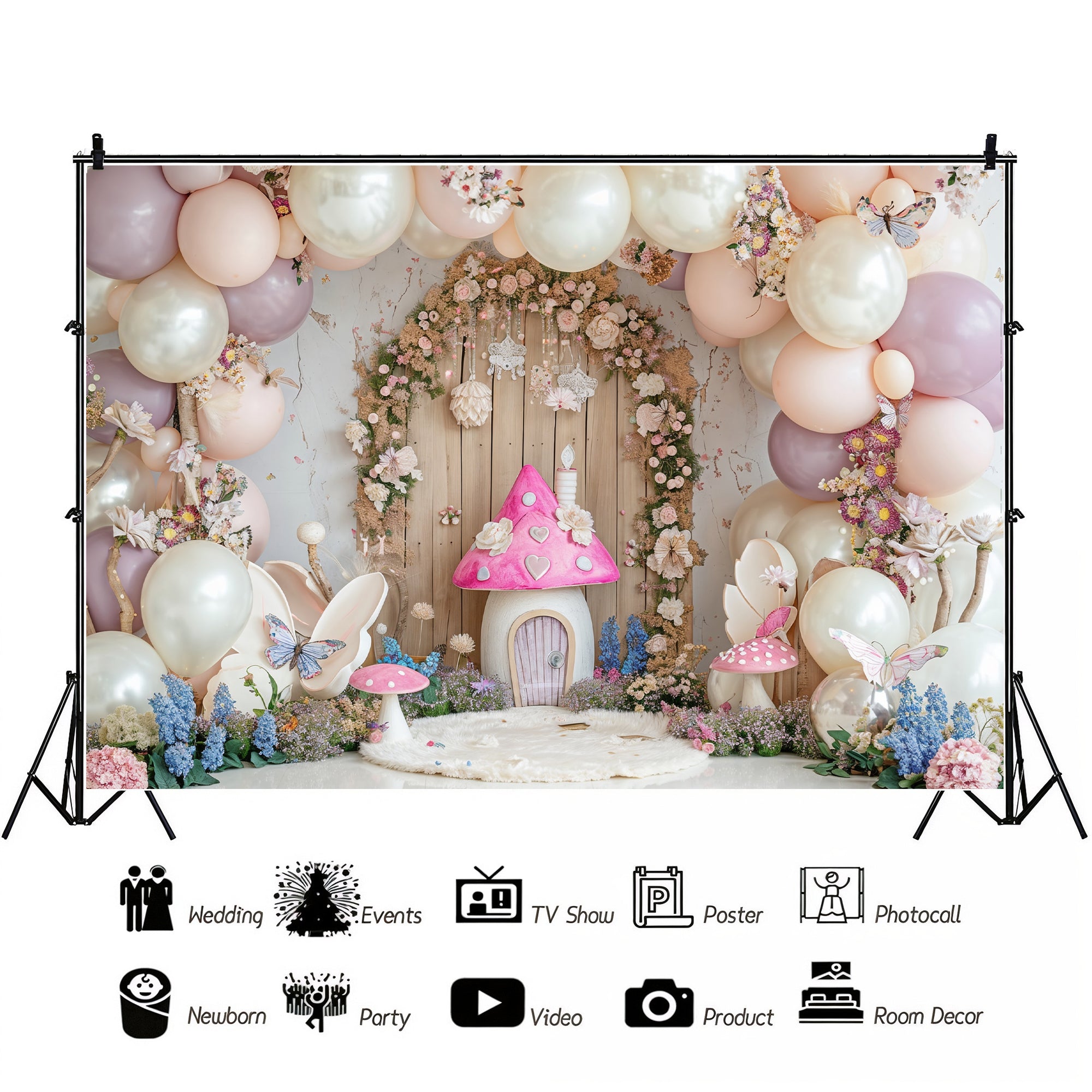 Whimsical Fairyland Doorway Backdrop