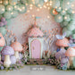Magical Toadstool Cottage Backdrop
