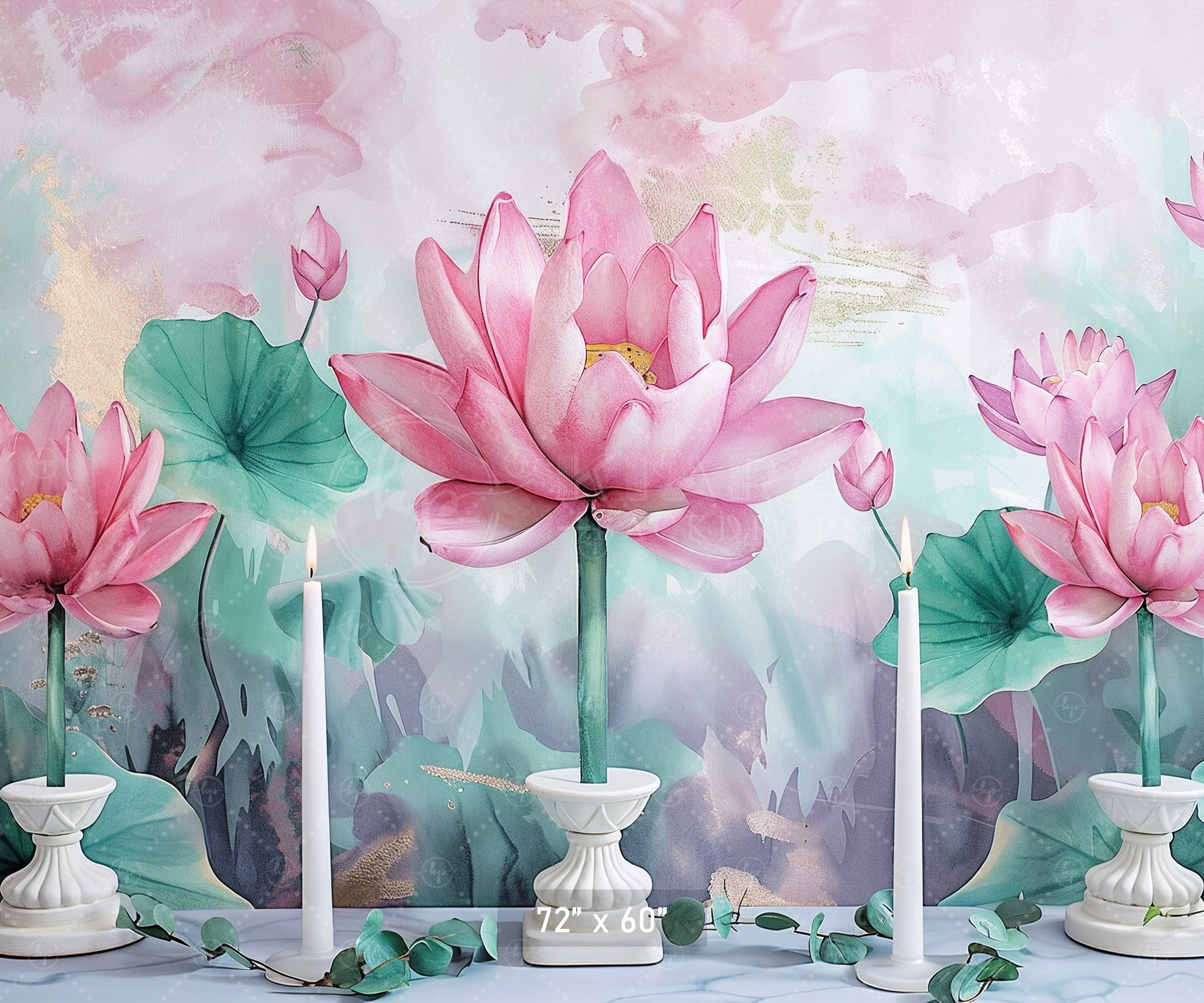 Elegant Lotus Blossom Backdrop