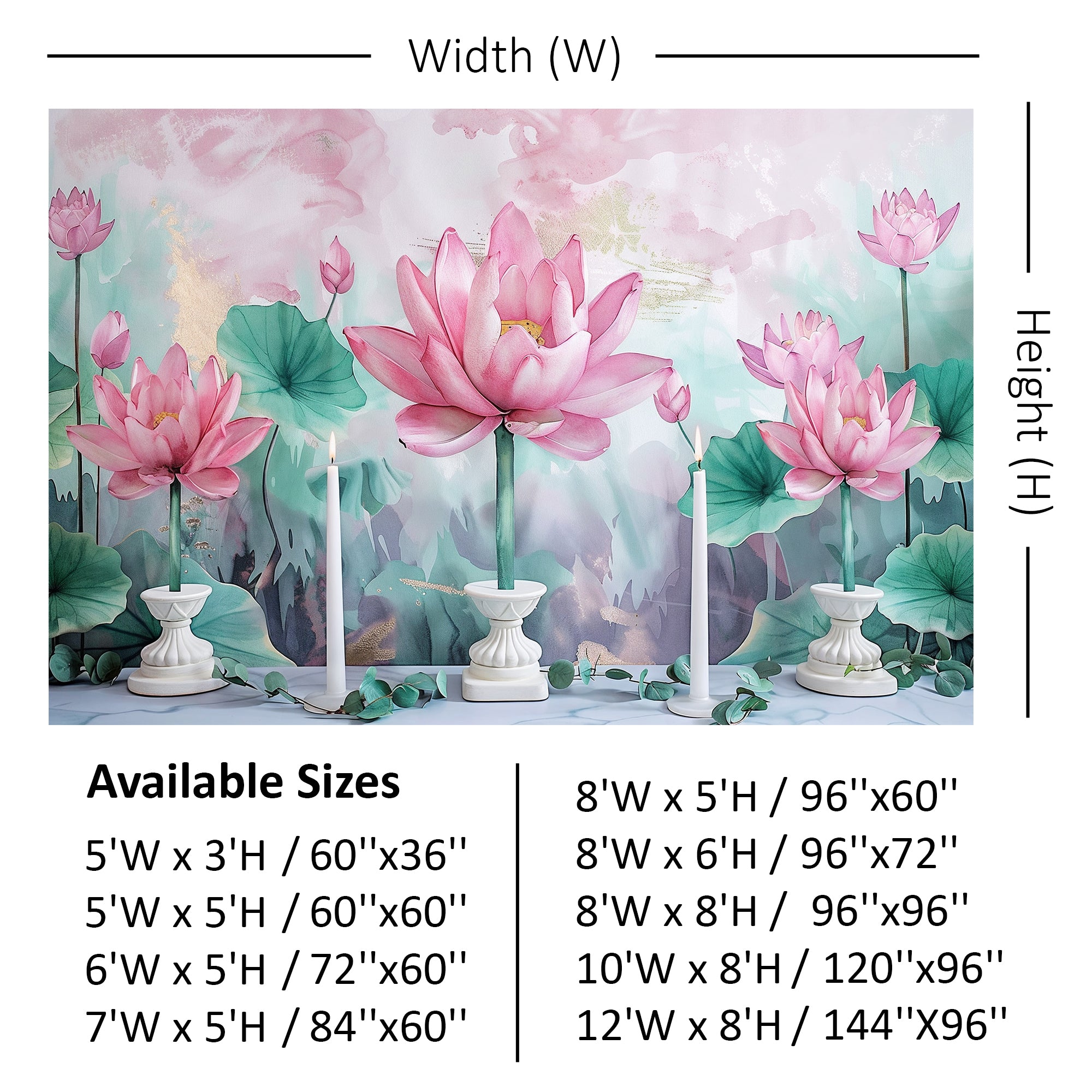 Elegant Lotus Blossom Backdrop