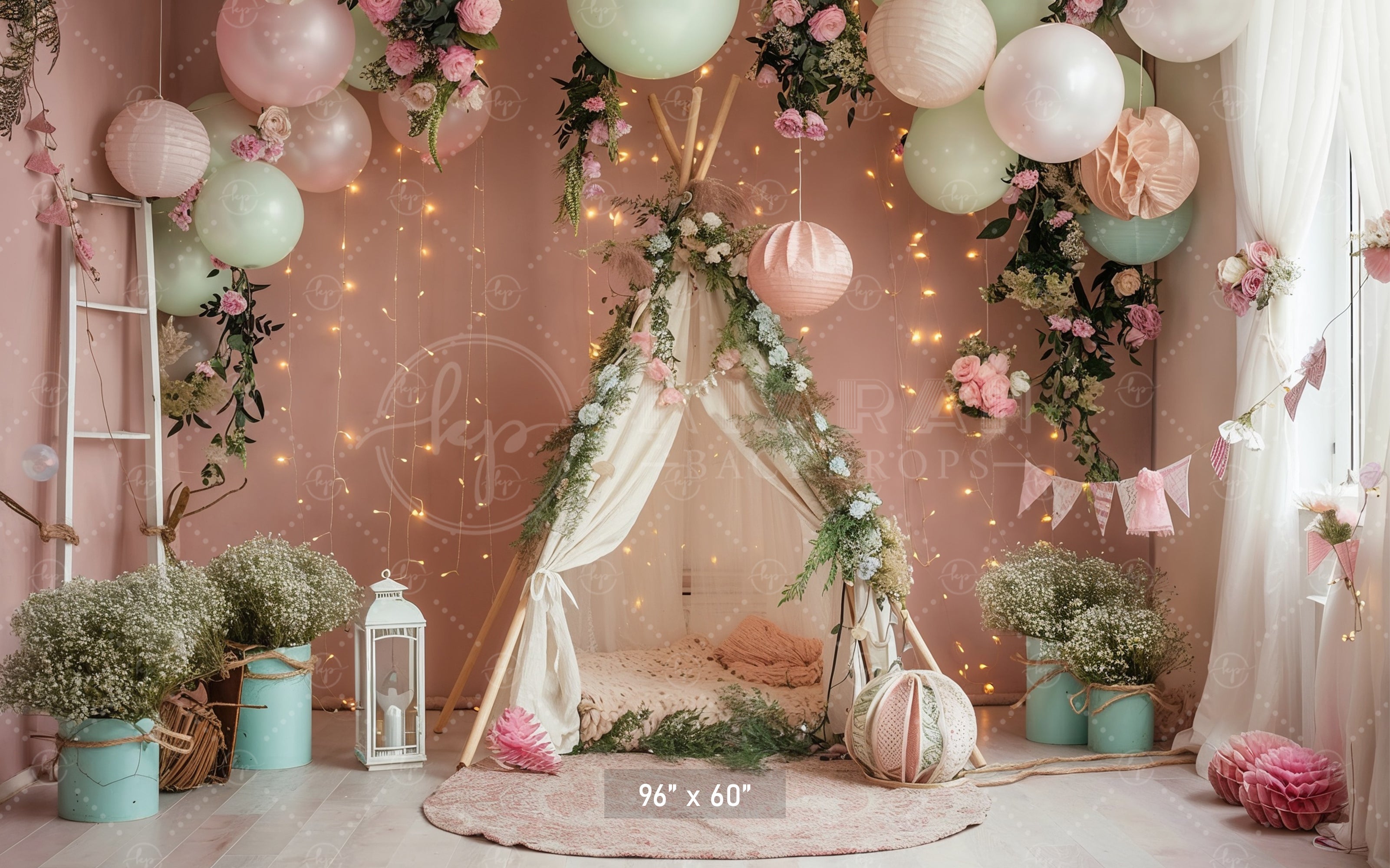 Dreamy Boho Teepee Décor Backdrop