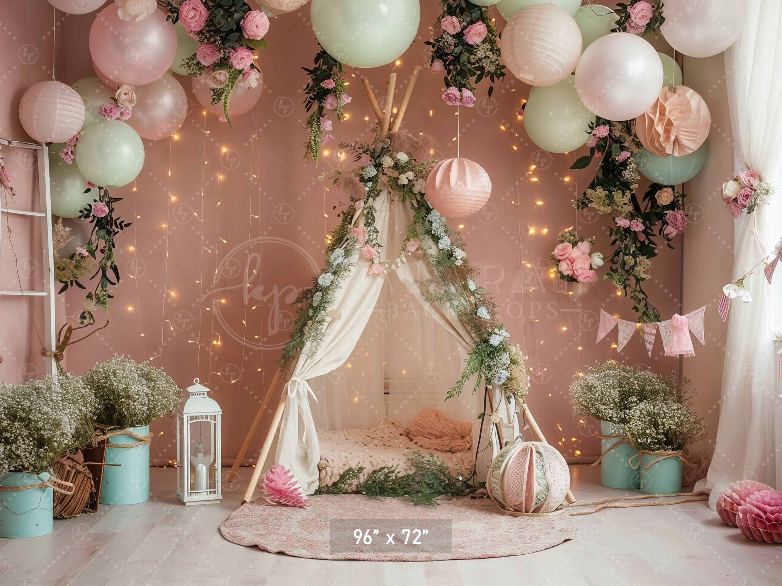 Dreamy Boho Teepee Décor Backdrop