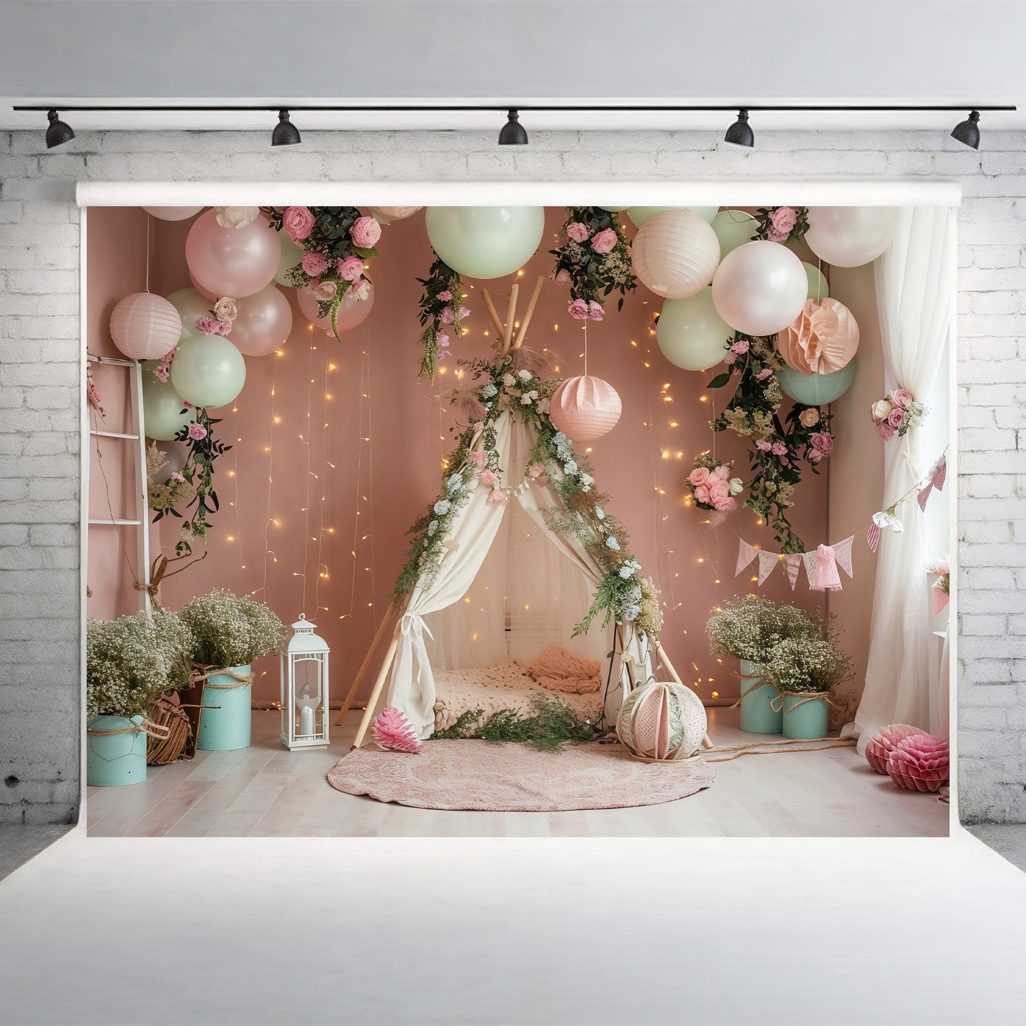 Dreamy Boho Teepee Décor Backdrop