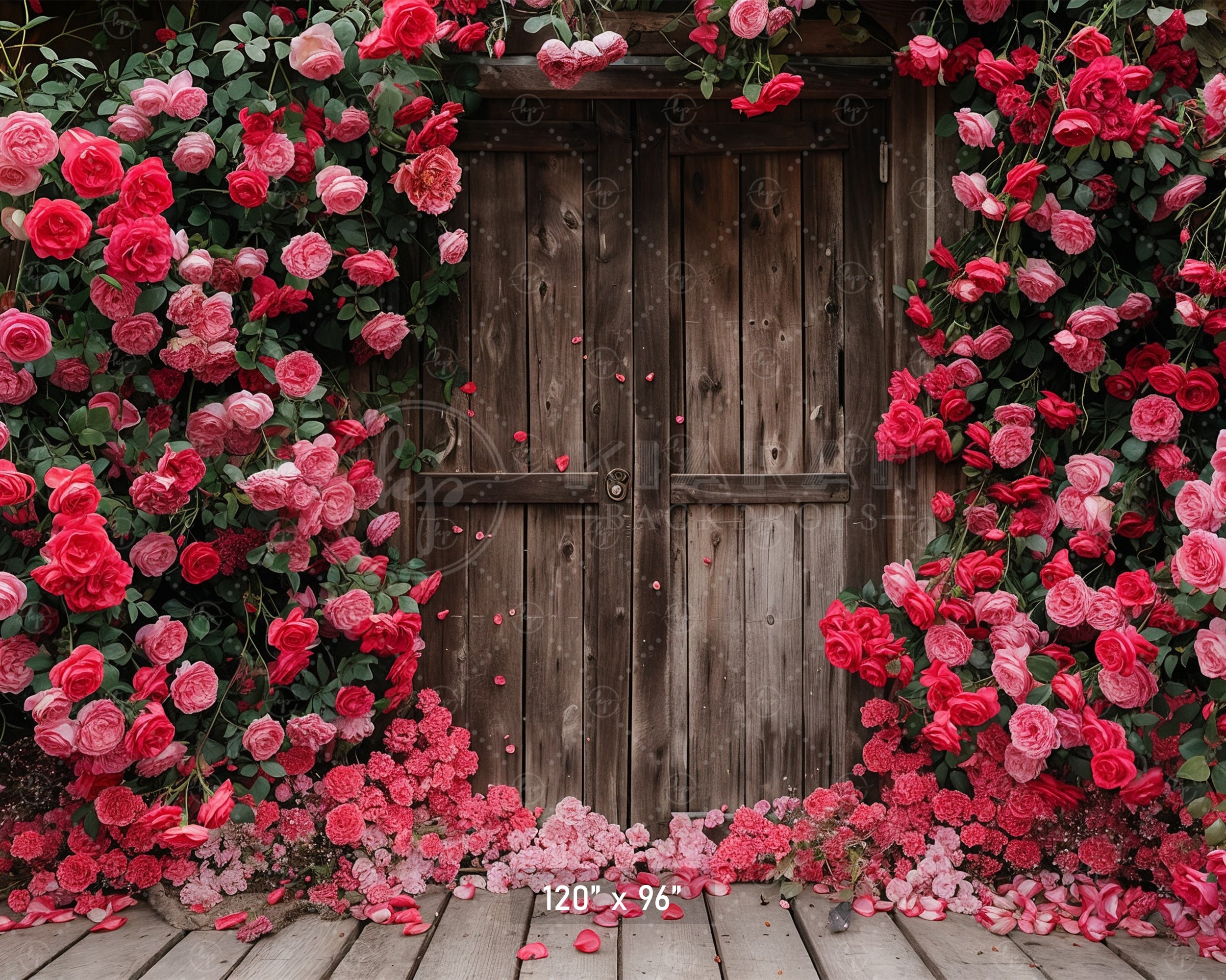 Rustic Rose Door Backdrop