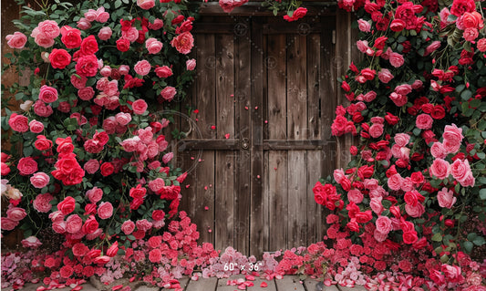 Rustic Rose Door Backdrop