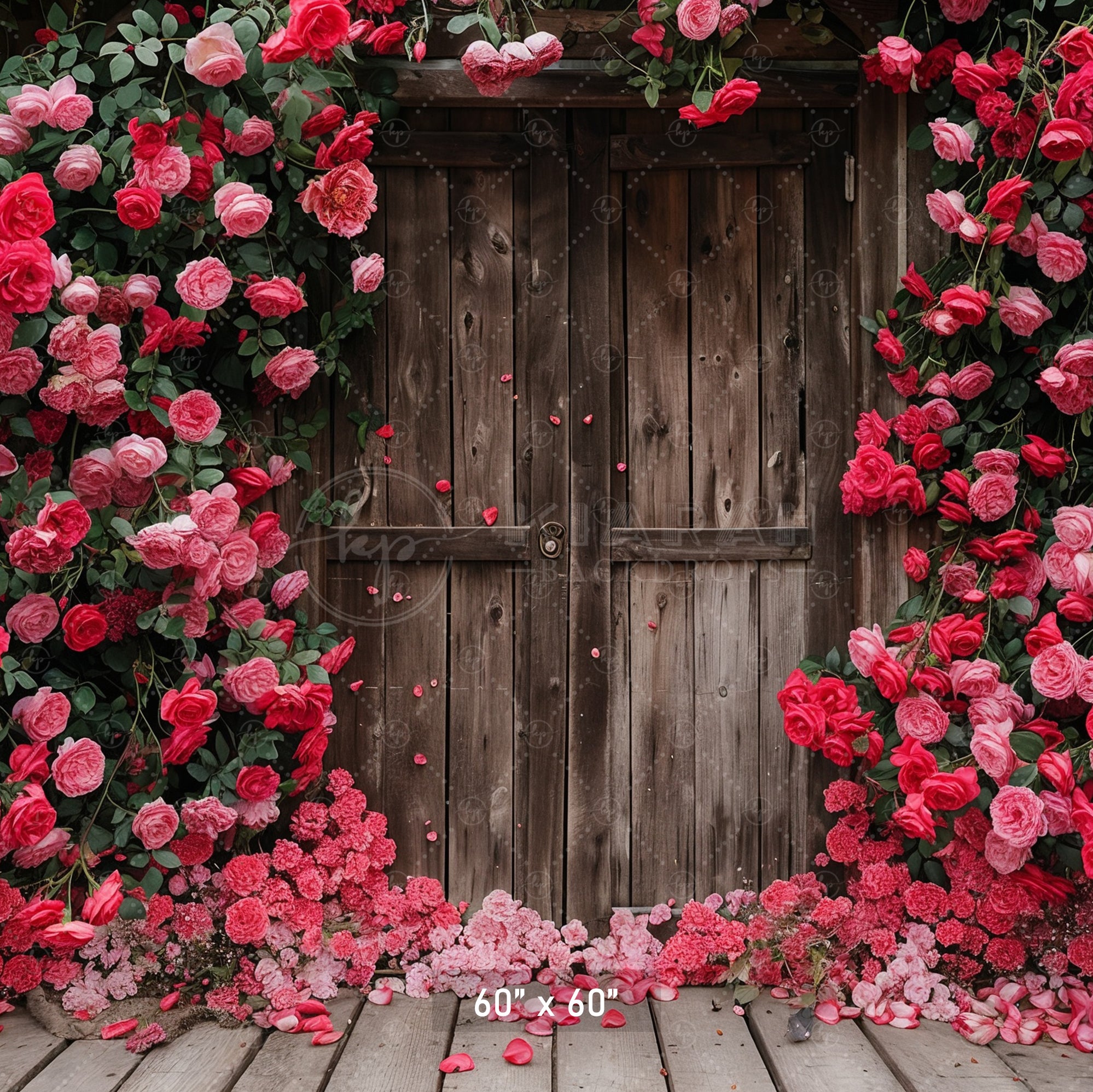 Rustic Rose Door Backdrop