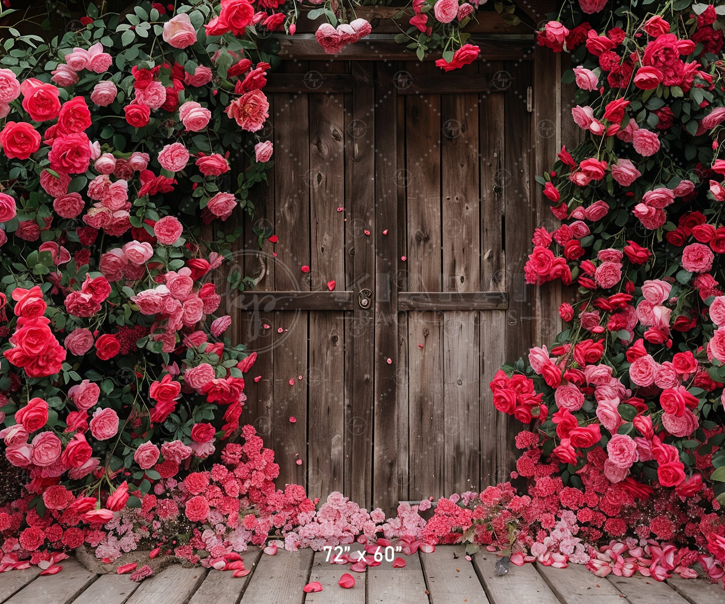Rustic Rose Door Backdrop