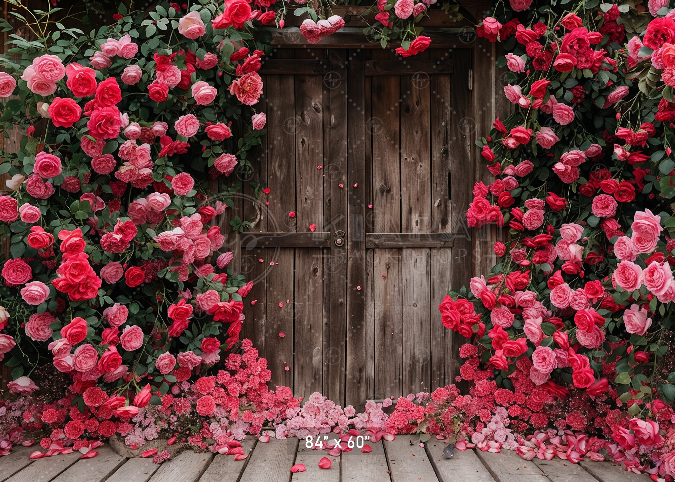 Rustic Rose Door Backdrop