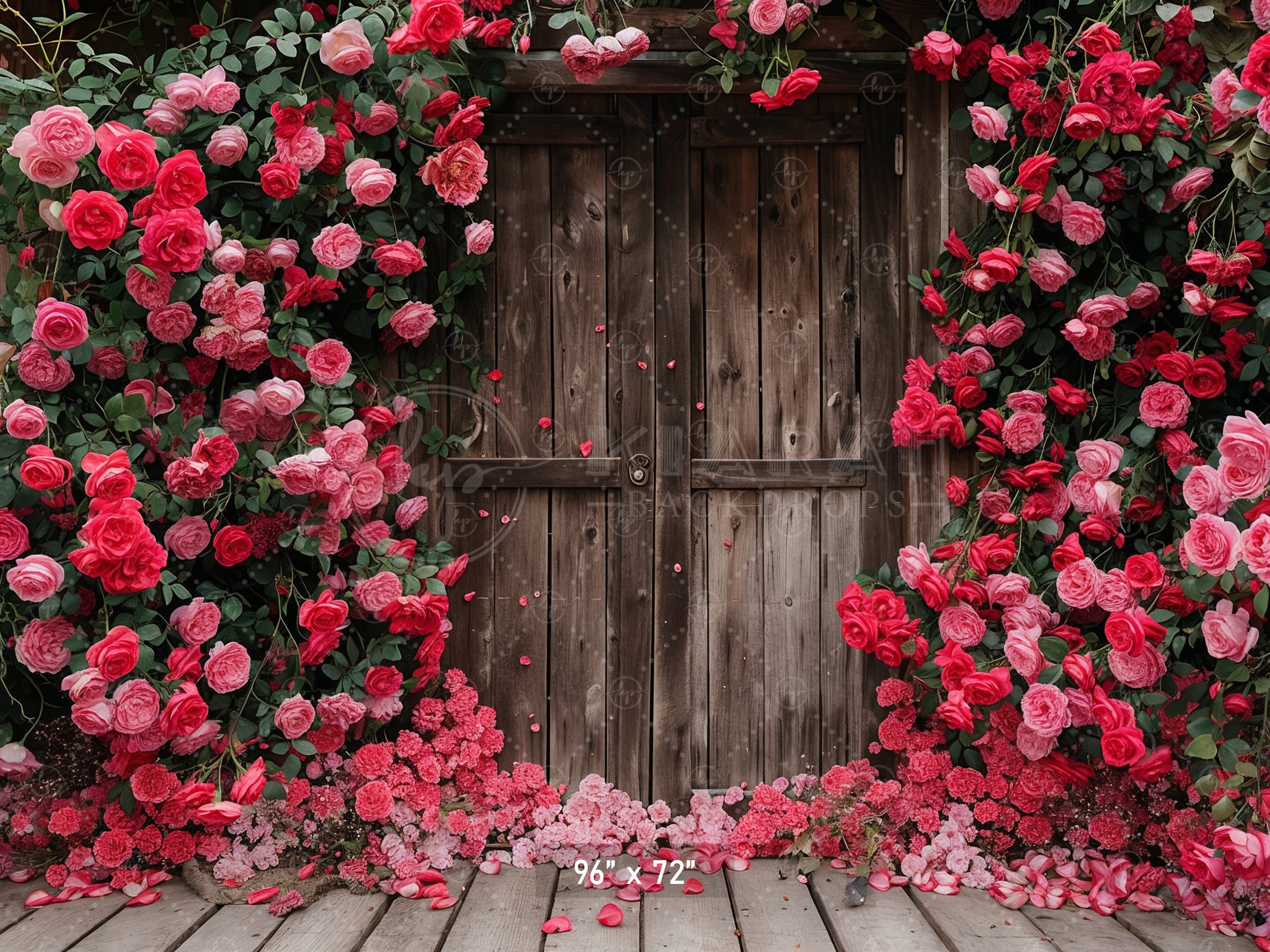 Rustic Rose Door Backdrop