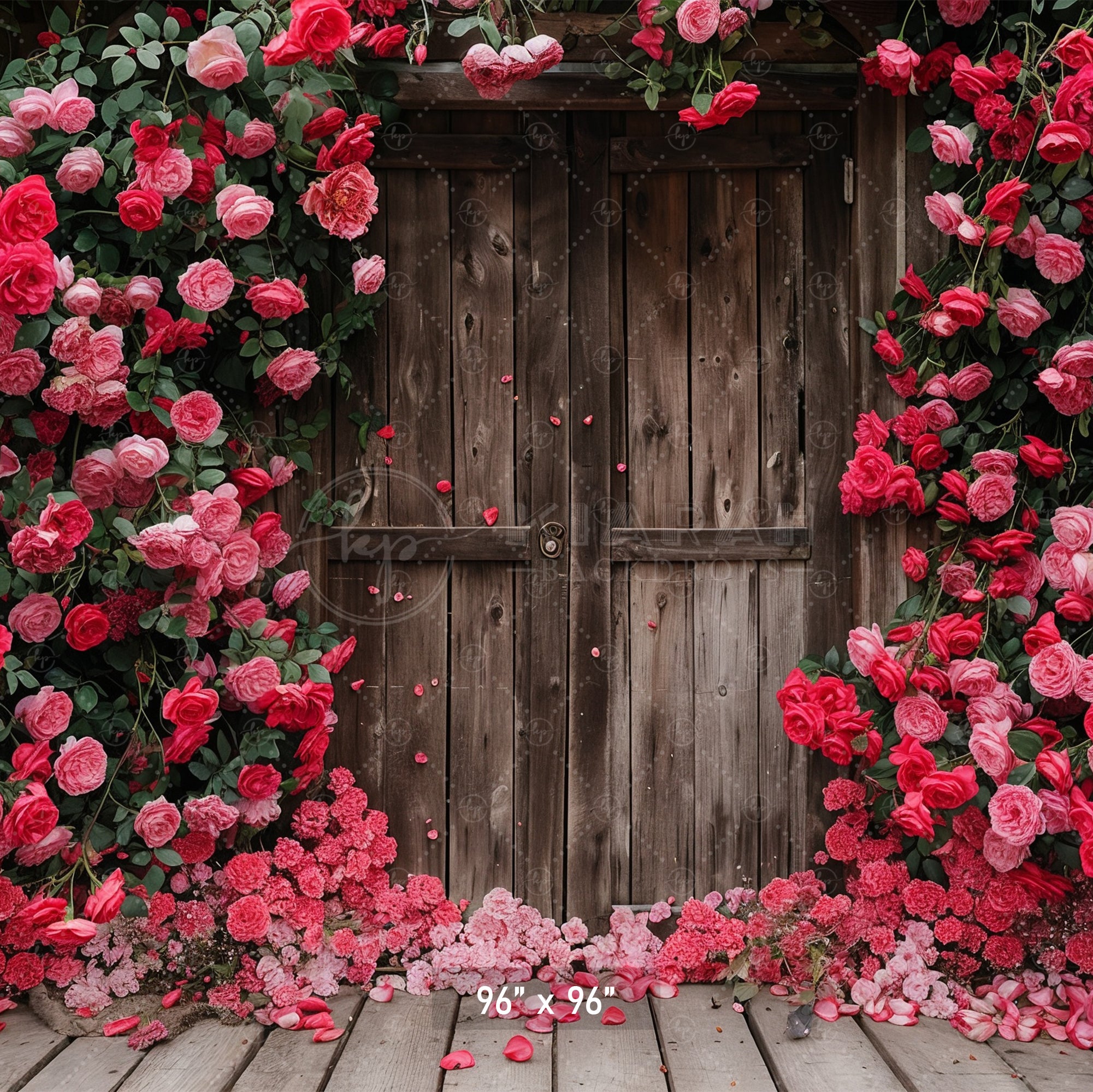 Rustic Rose Door Backdrop