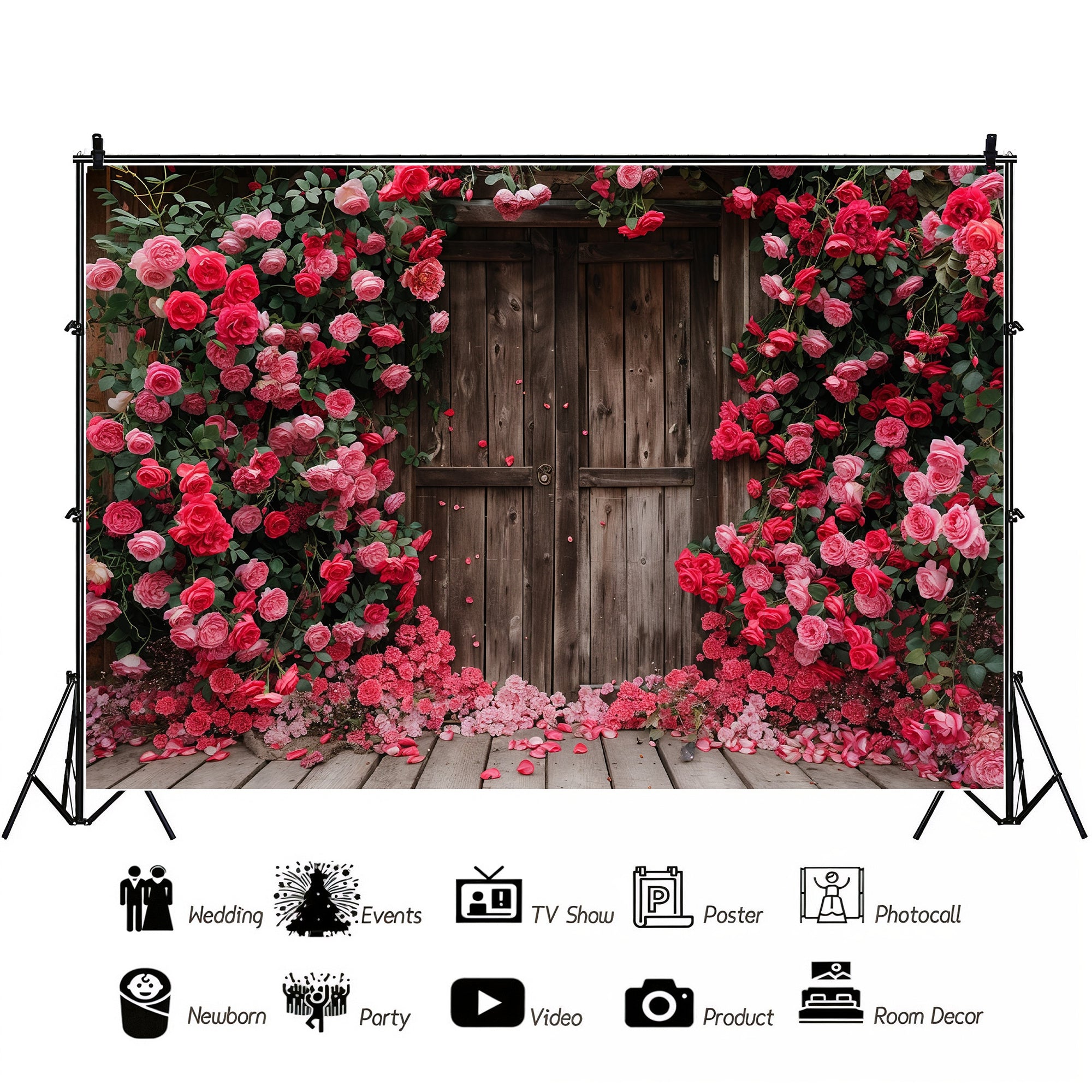 Rustic Rose Door Backdrop