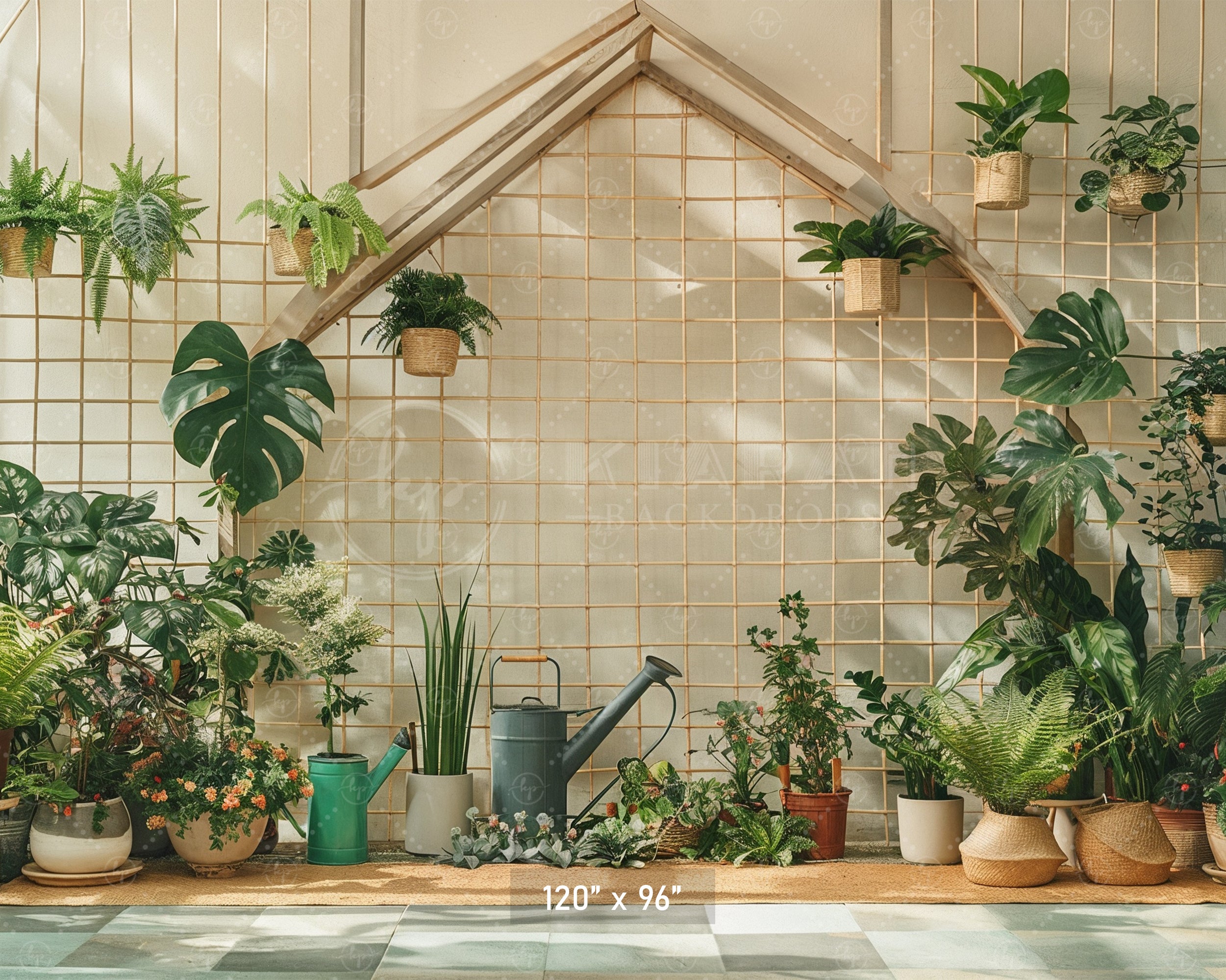 Greenhouse Grid Design Backdrop