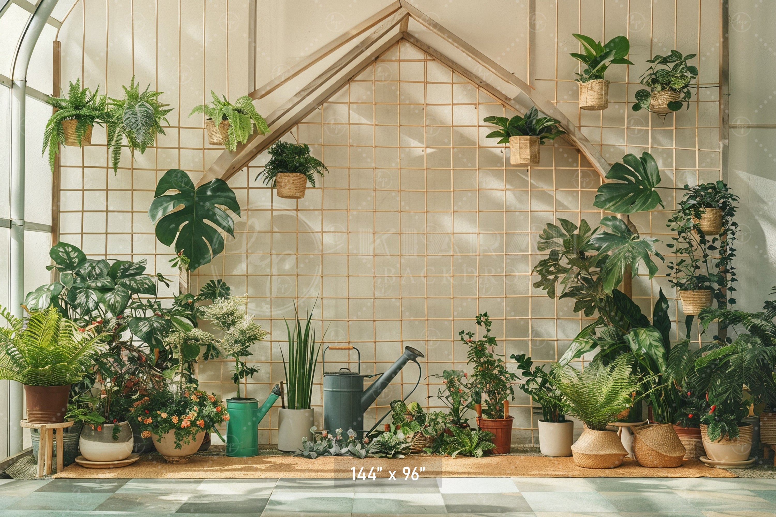 Greenhouse Grid Design Backdrop