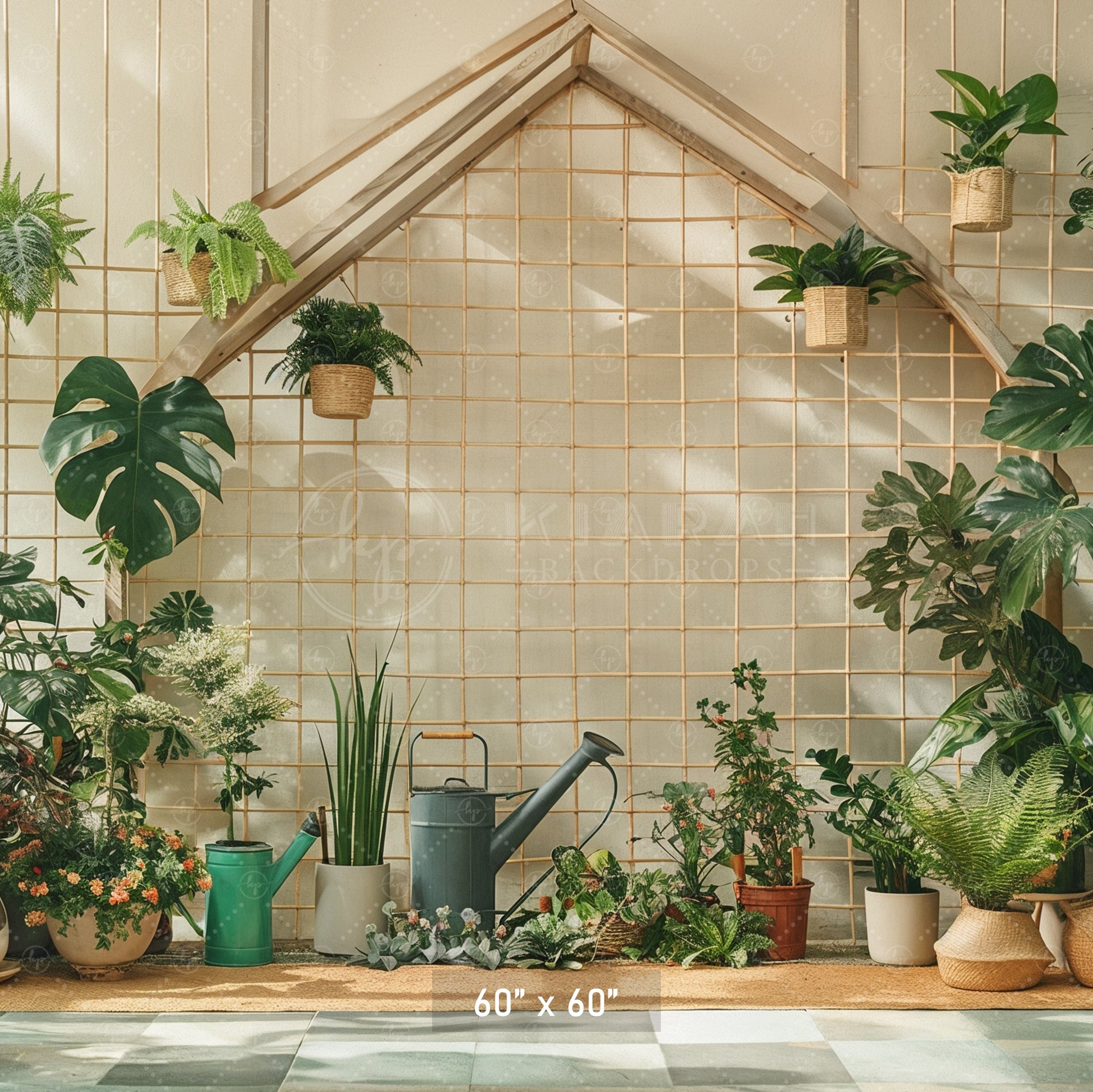 Greenhouse Grid Design Backdrop