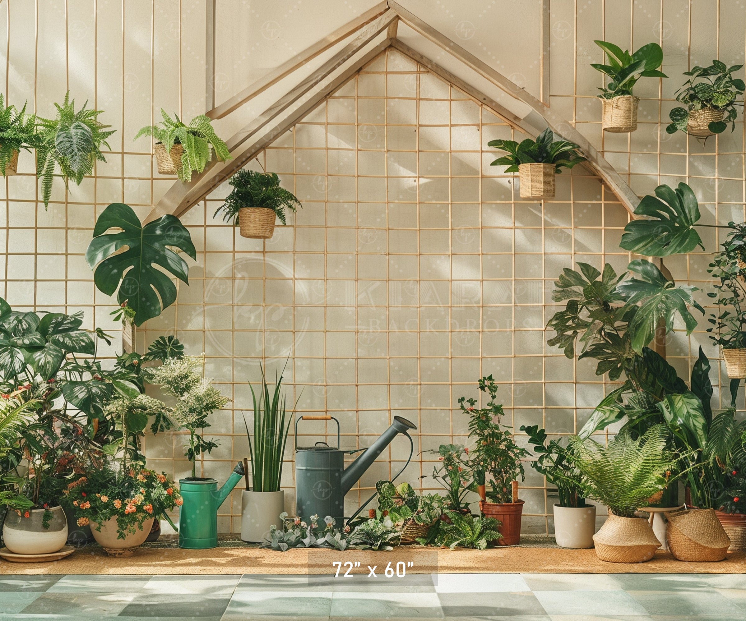 Greenhouse Grid Design Backdrop