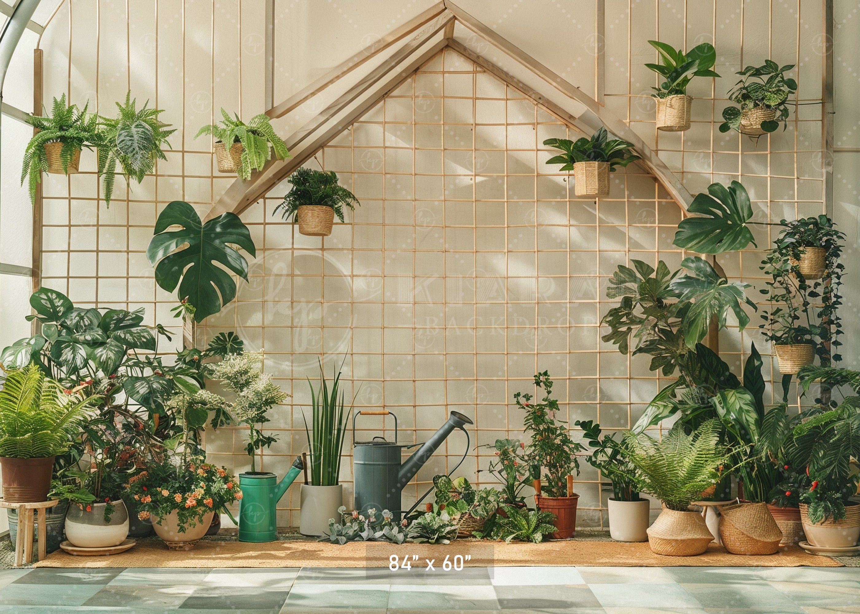 Greenhouse Grid Design Backdrop