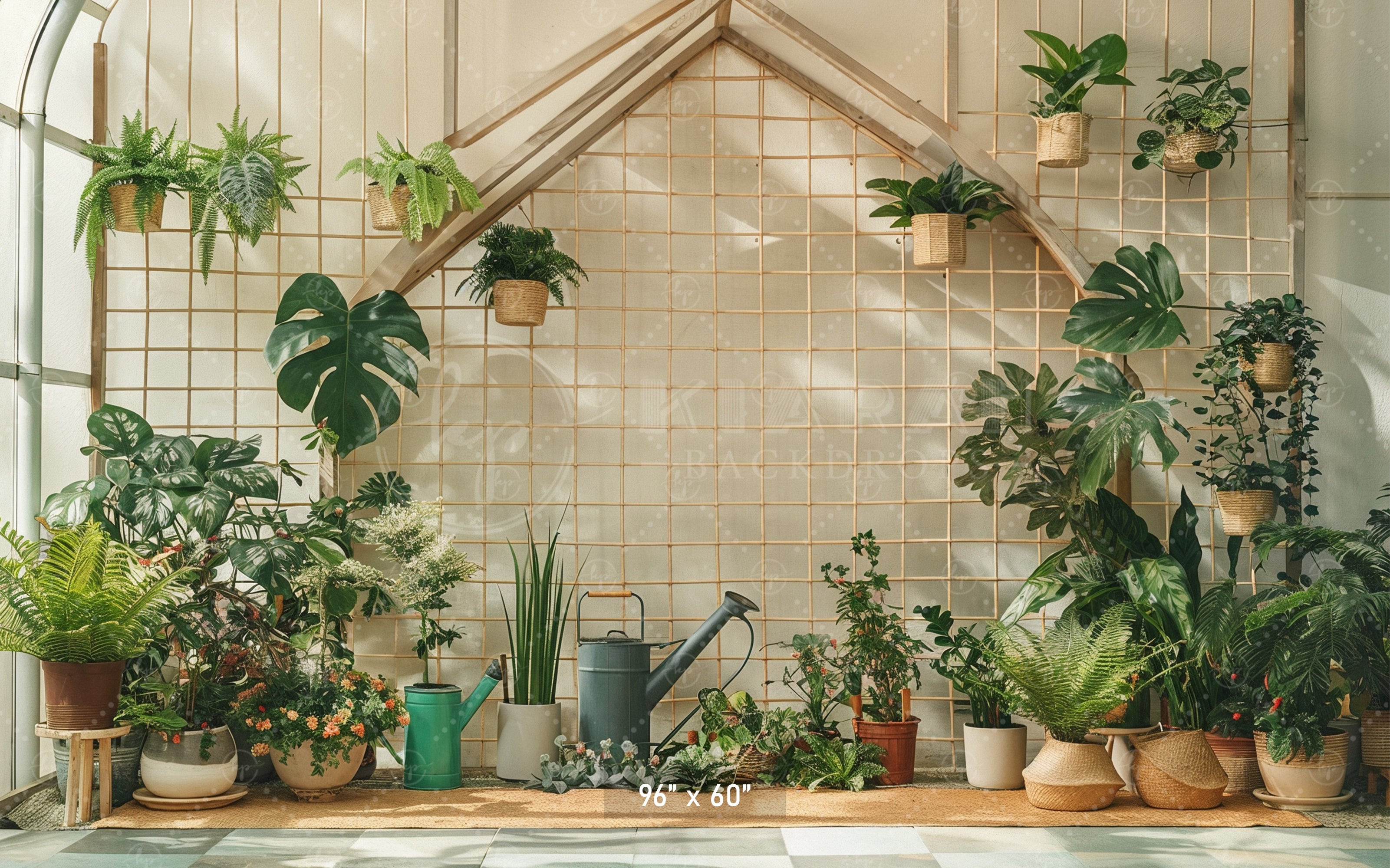 Greenhouse Grid Design Backdrop