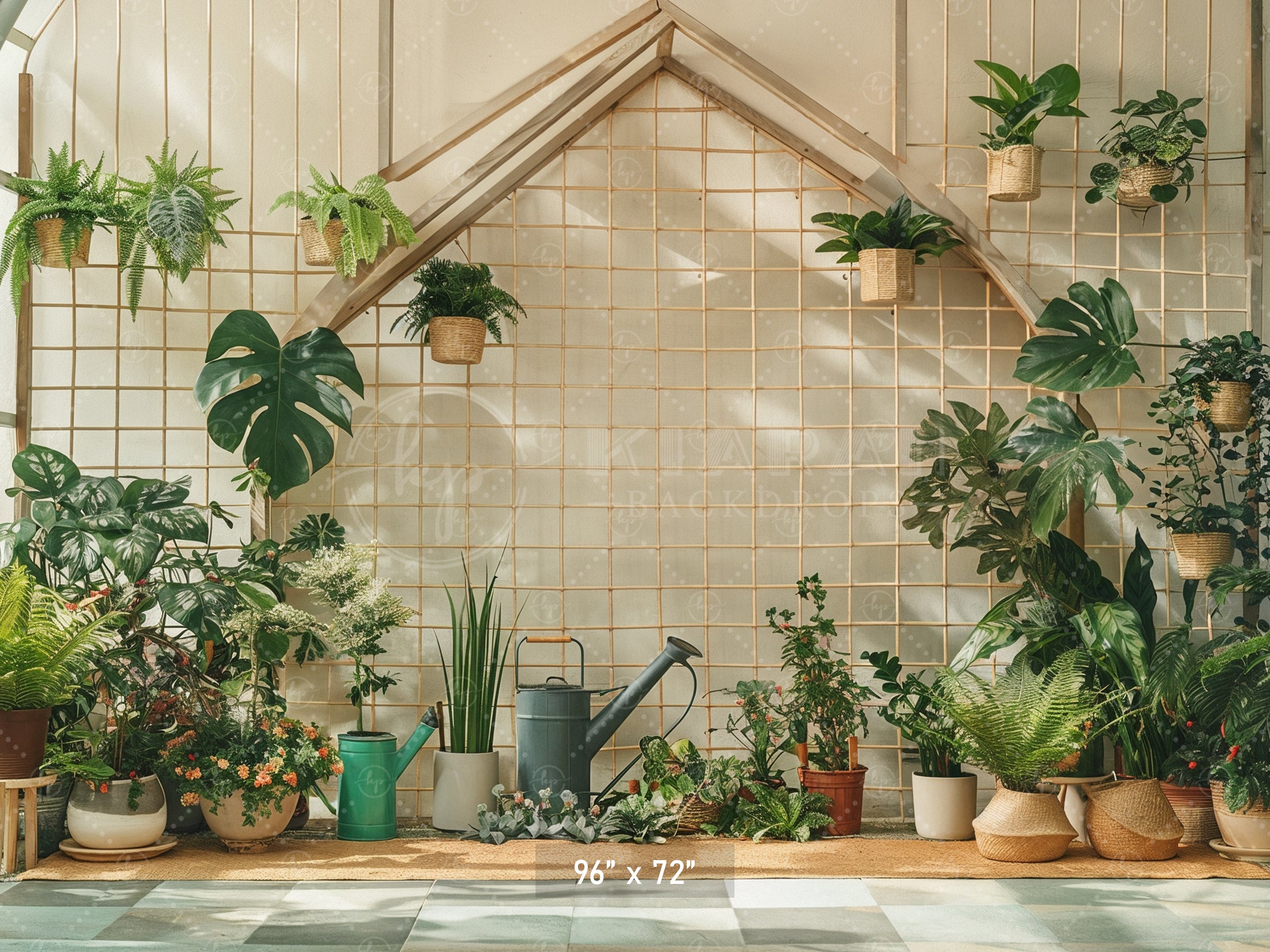 Greenhouse Grid Design Backdrop