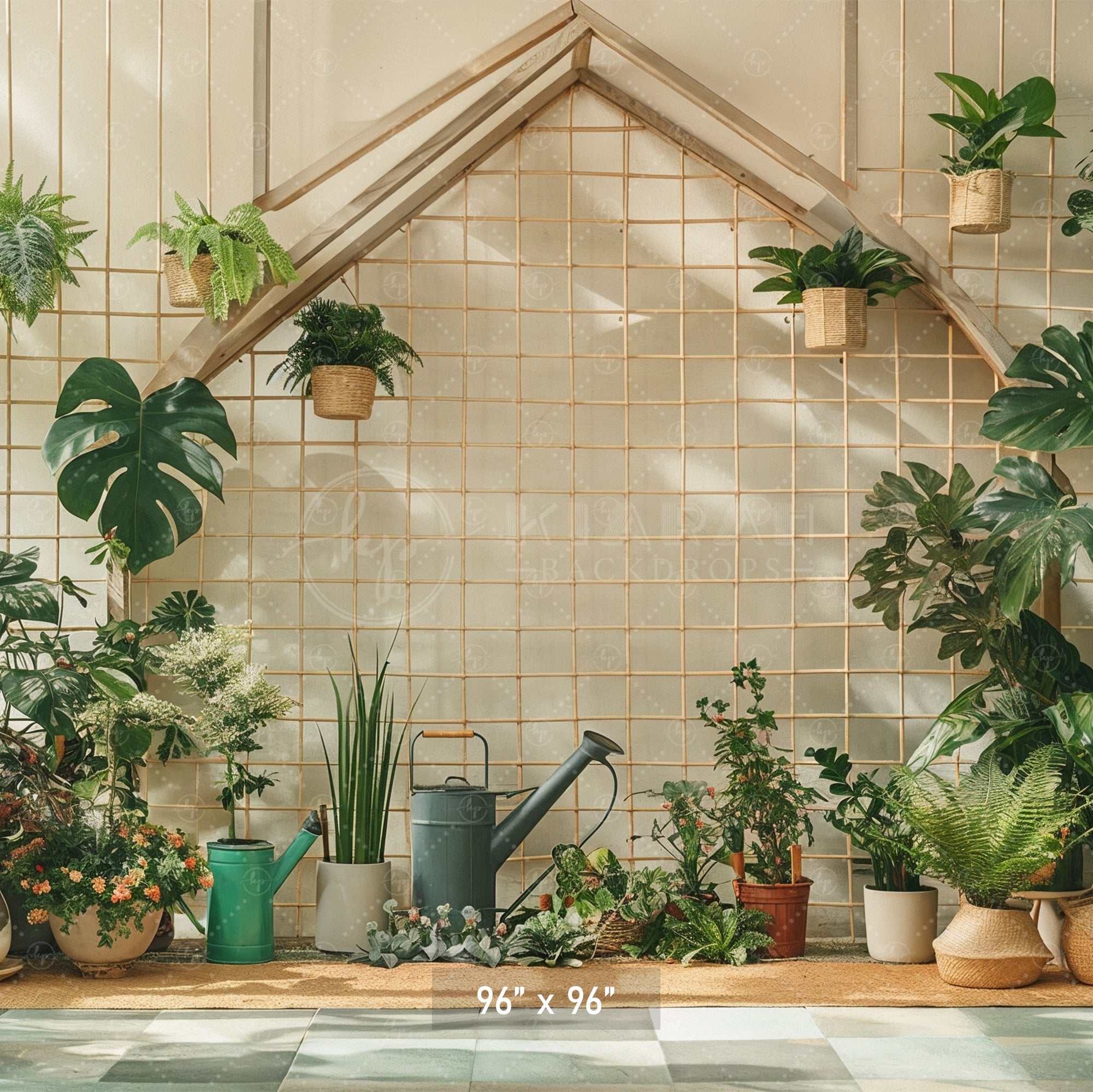Greenhouse Grid Design Backdrop