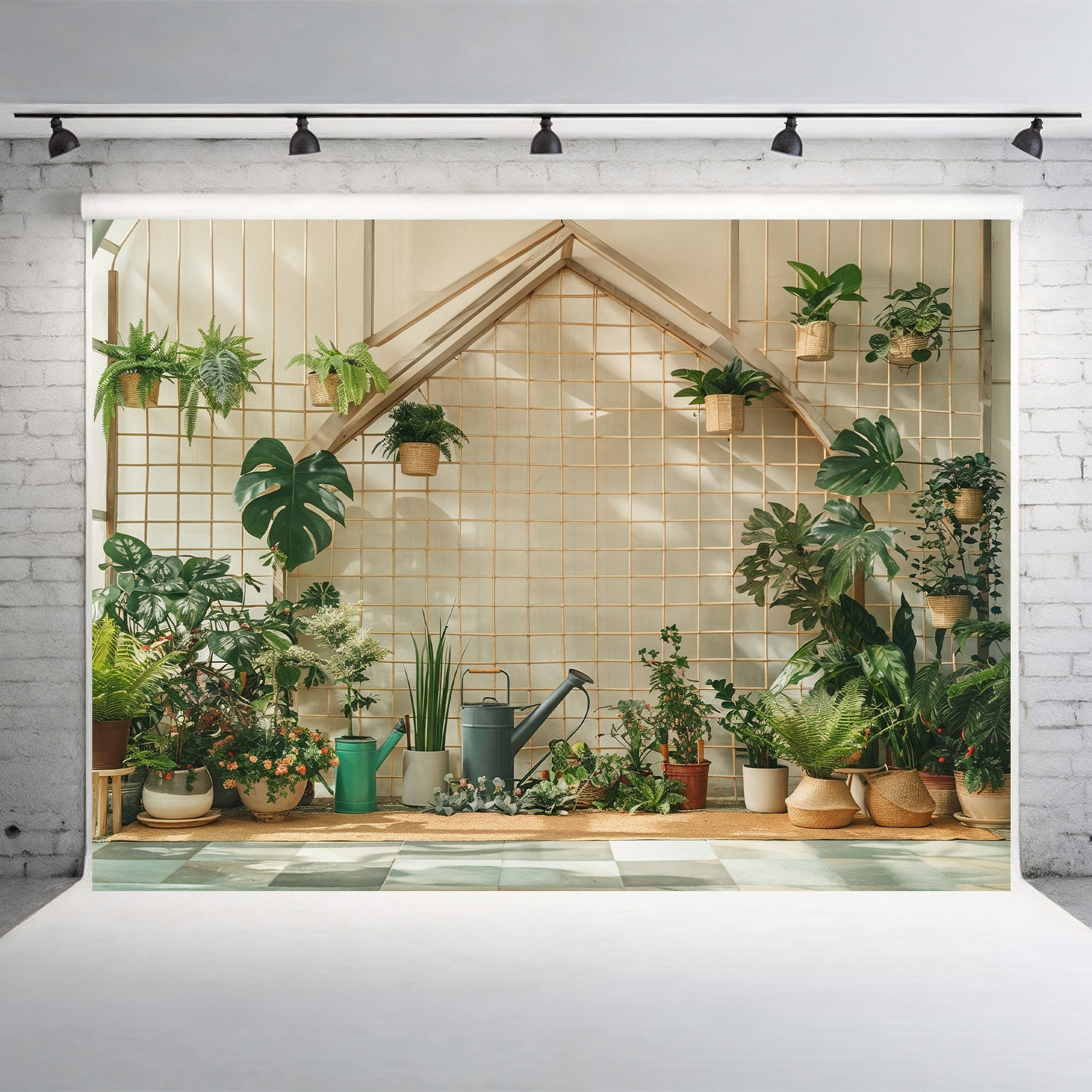 Greenhouse Grid Design Backdrop