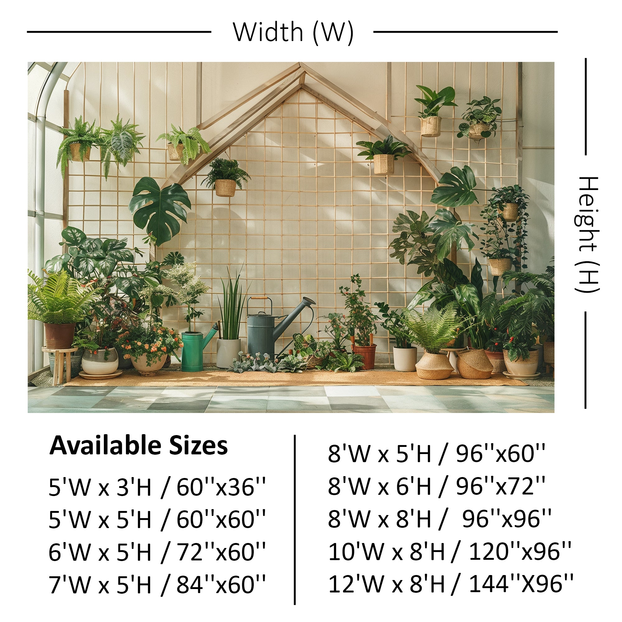 Greenhouse Grid Design Backdrop