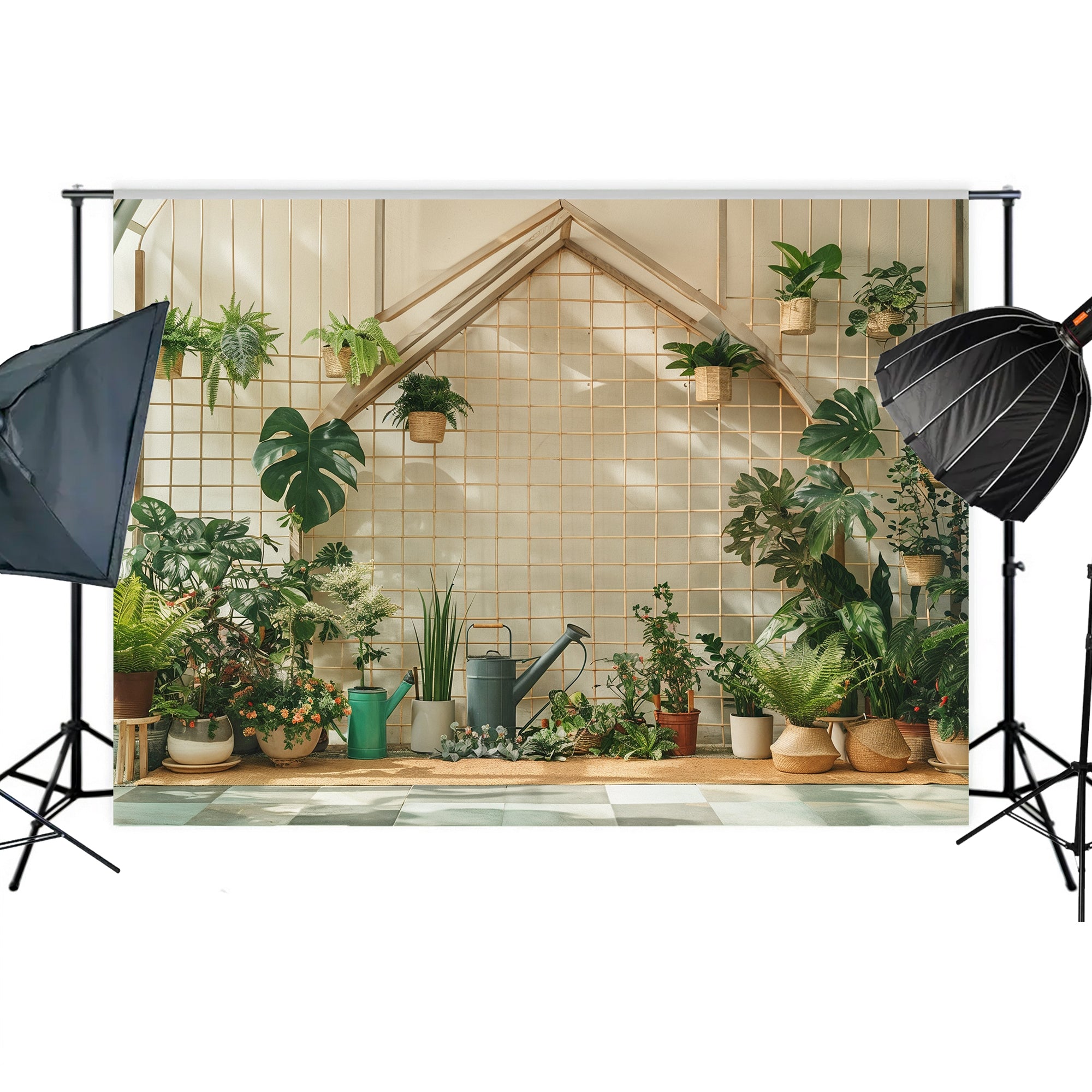Greenhouse Grid Design Backdrop