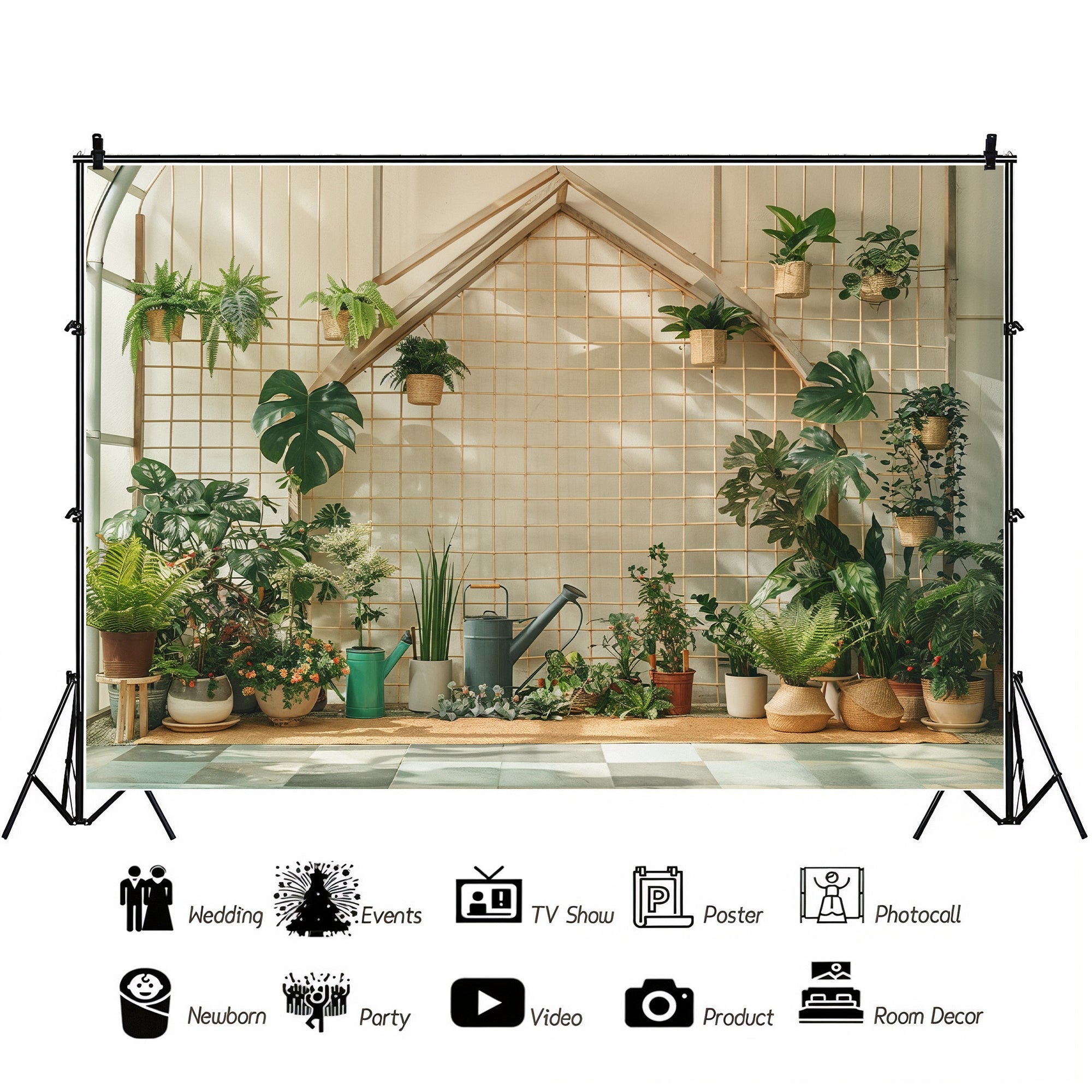 Greenhouse Grid Design Backdrop