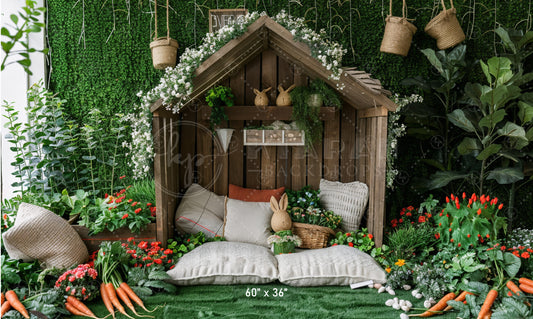 Enchanted Woodland Cottage Nook Backdrop