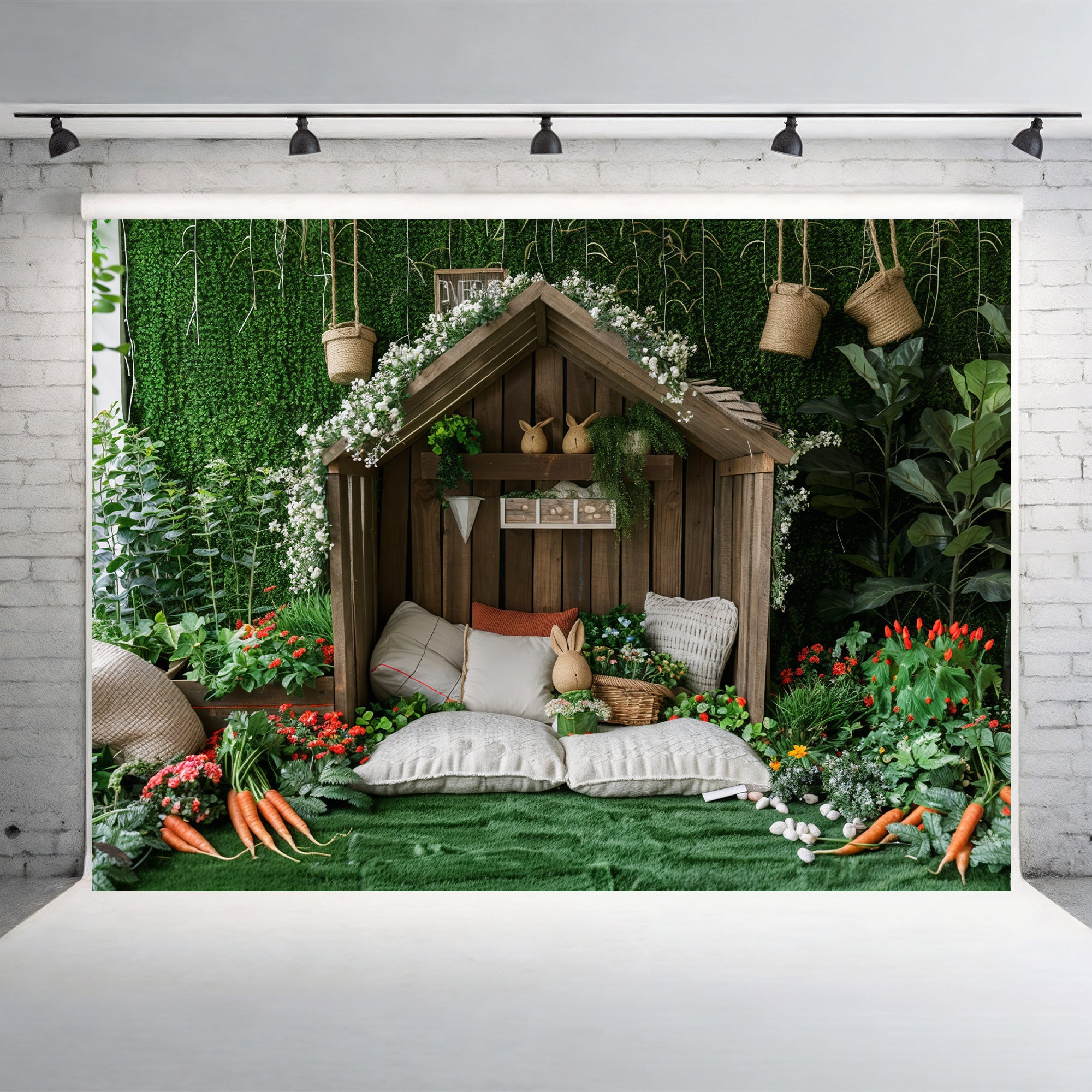 Enchanted Woodland Cottage Nook Backdrop
