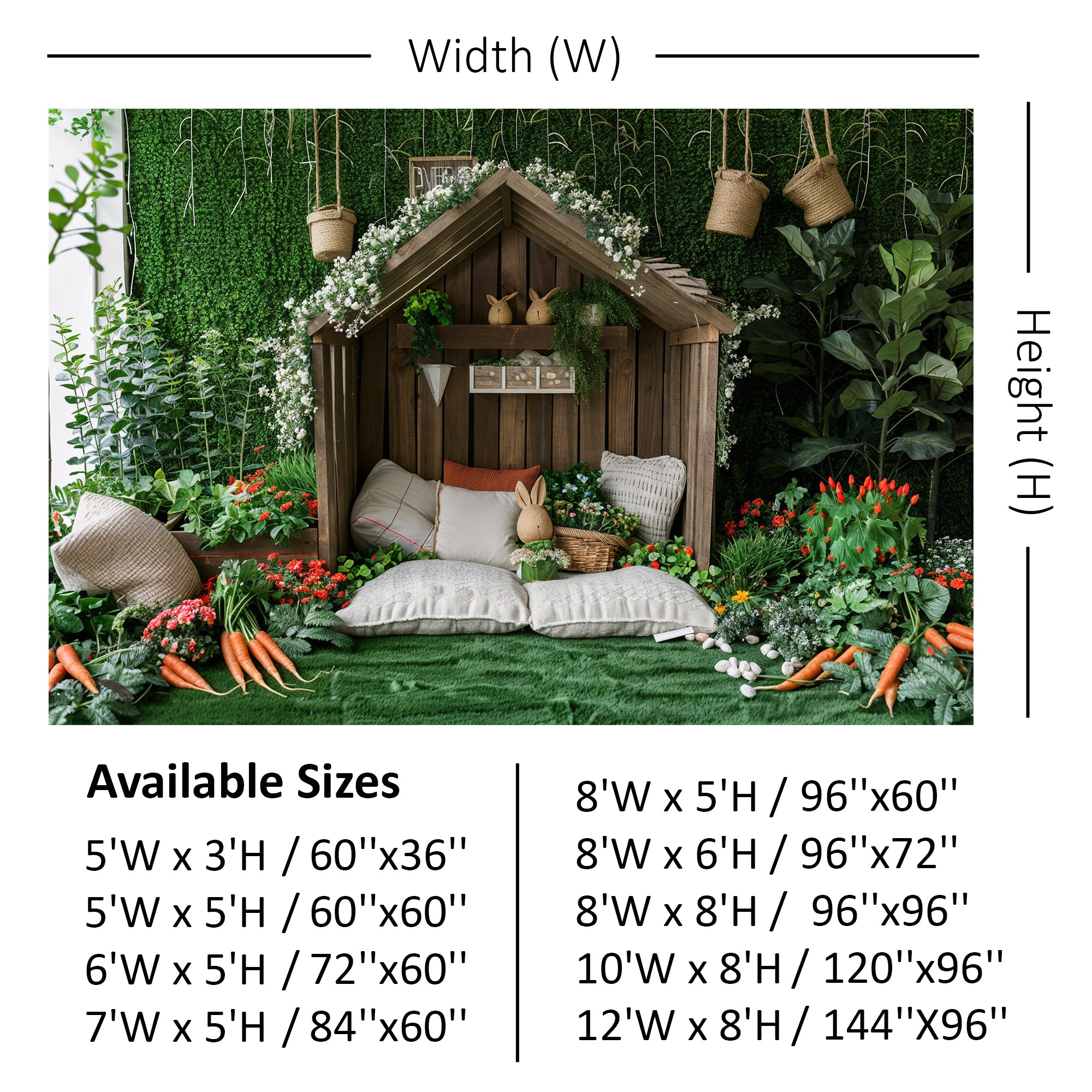Enchanted Woodland Cottage Nook Backdrop