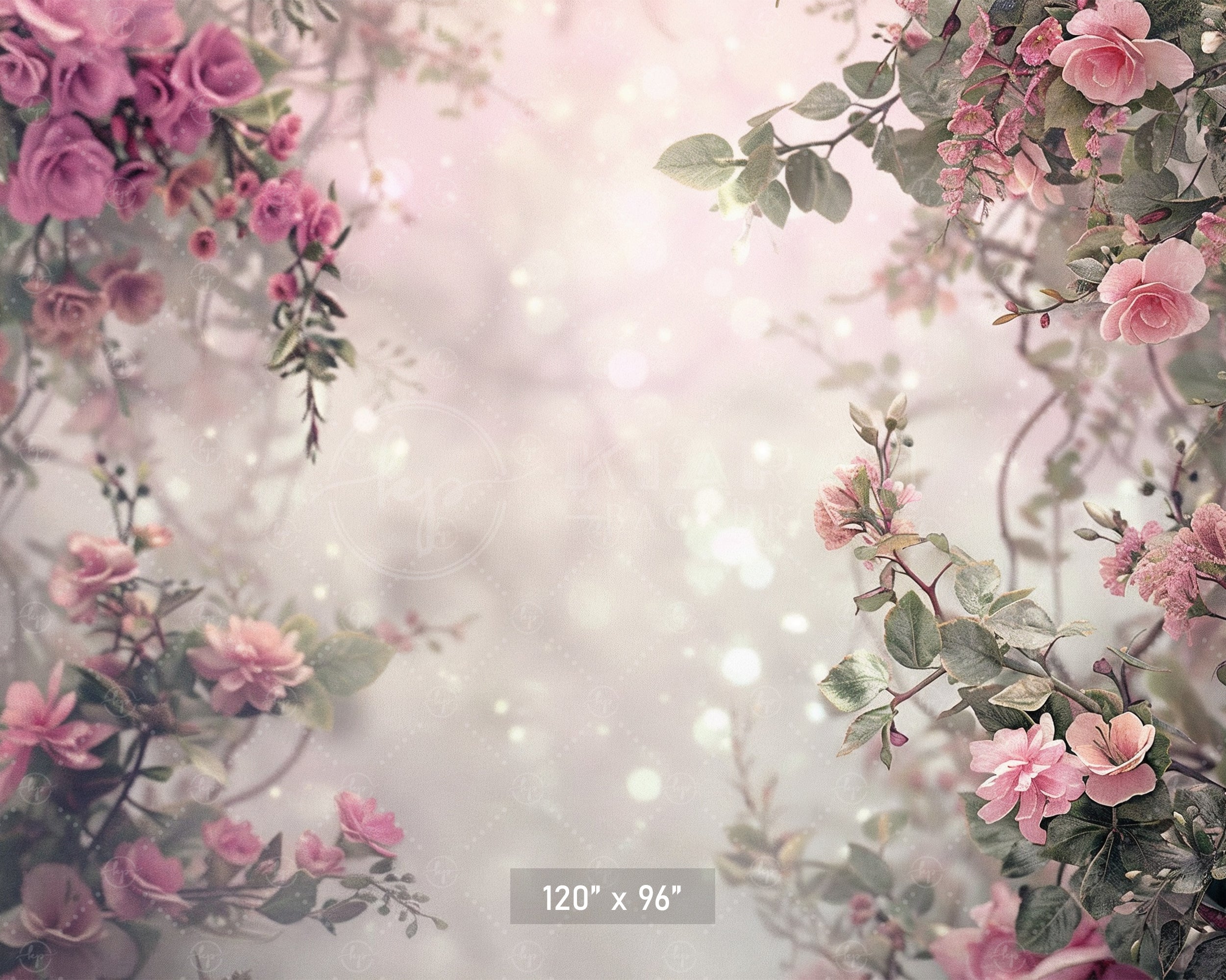 Romantic Floral Garden Dream Backdrop