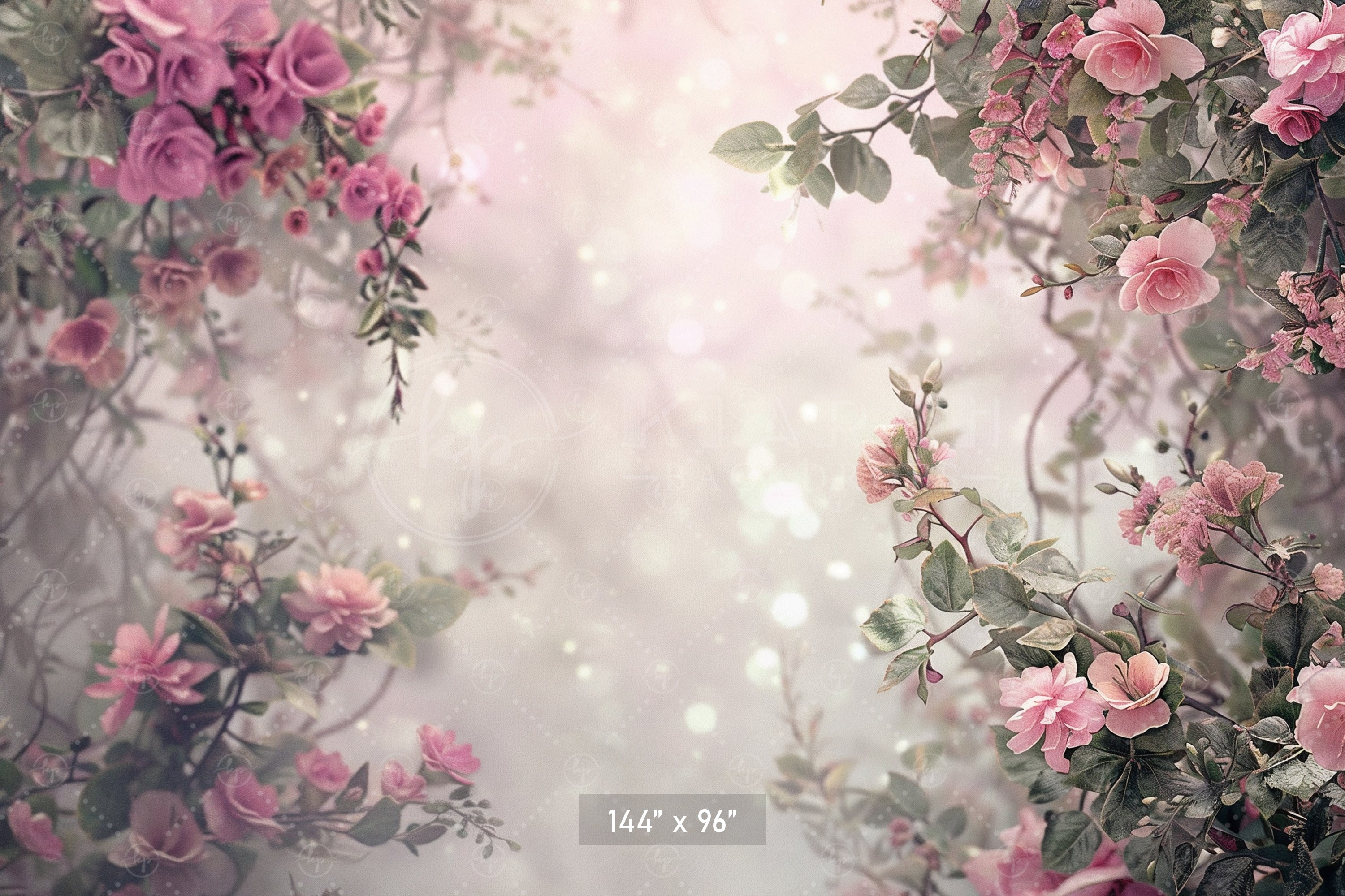 Romantic Floral Garden Dream Backdrop
