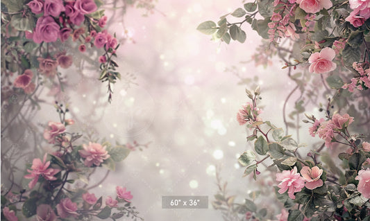 Romantic Floral Garden Dream Backdrop