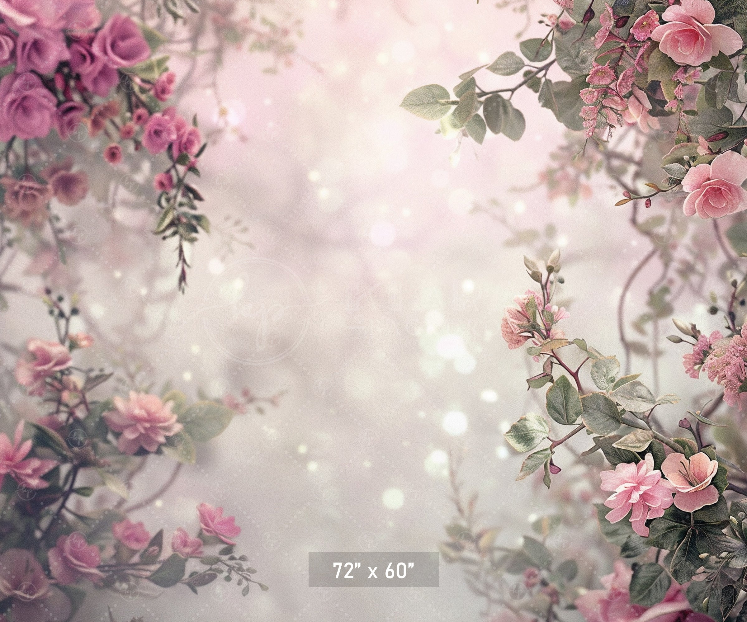 Romantic Floral Garden Dream Backdrop