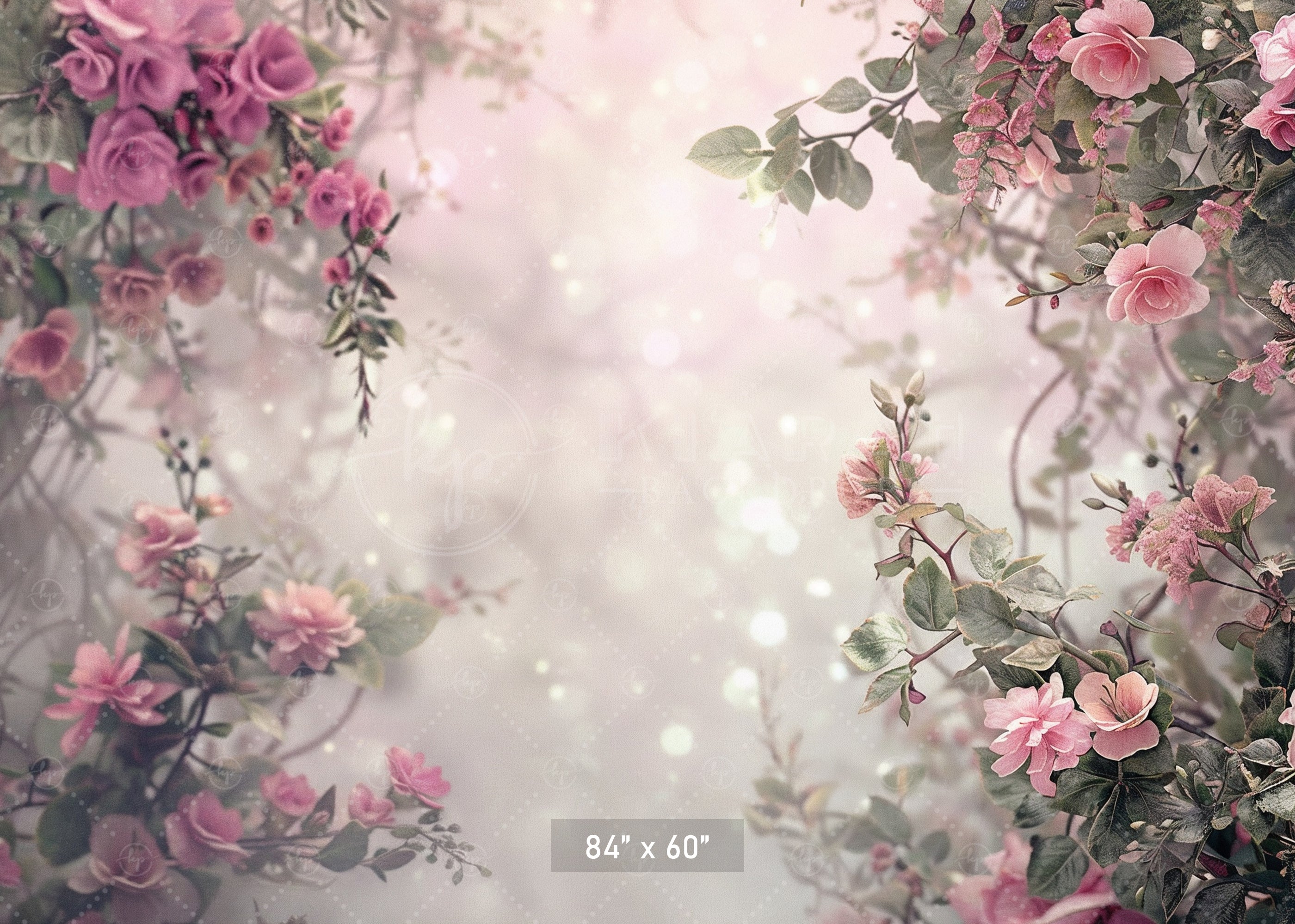 Romantic Floral Garden Dream Backdrop
