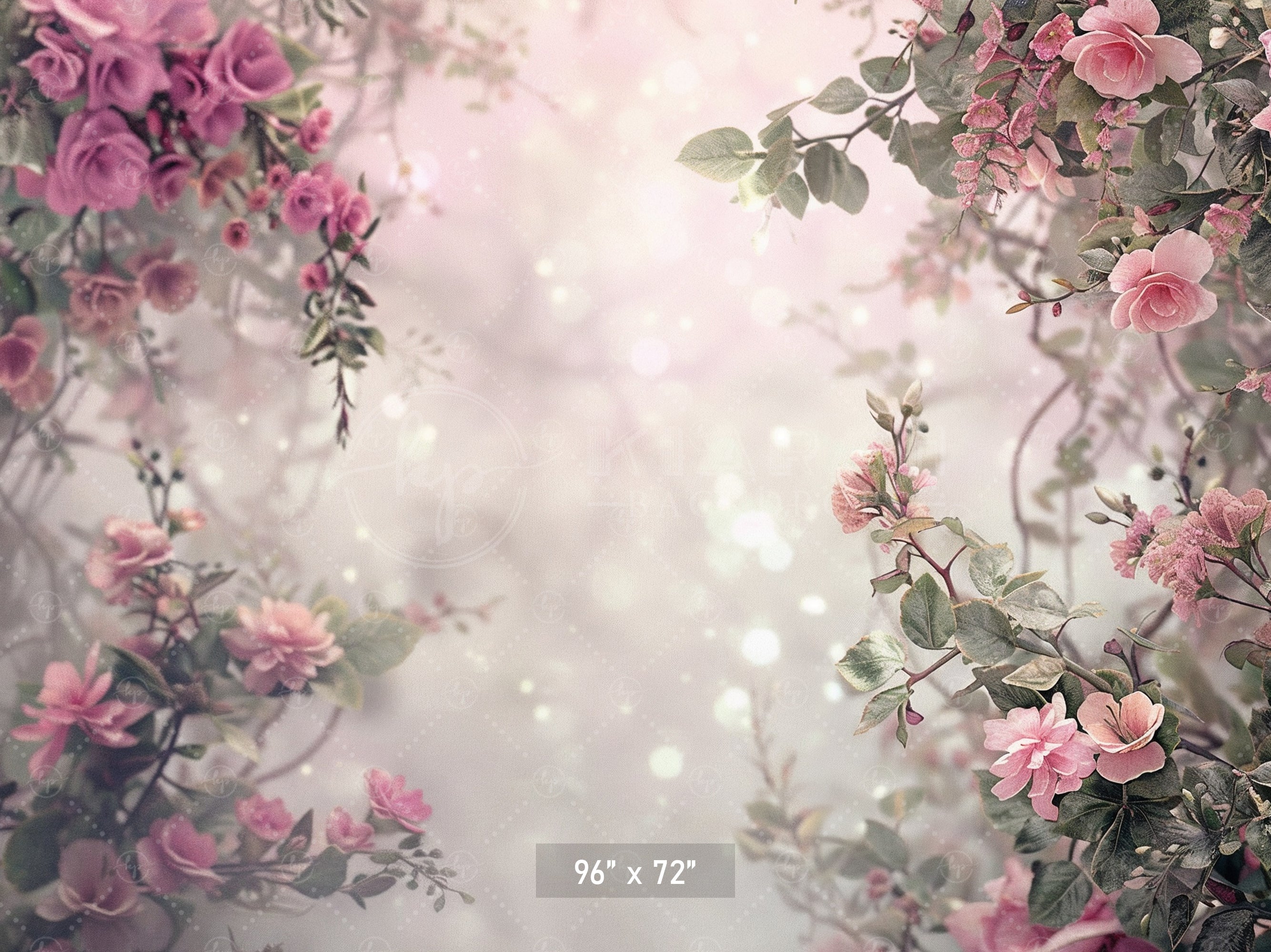 Romantic Floral Garden Dream Backdrop