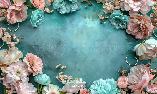 Rustic Floral Frame Backdrop