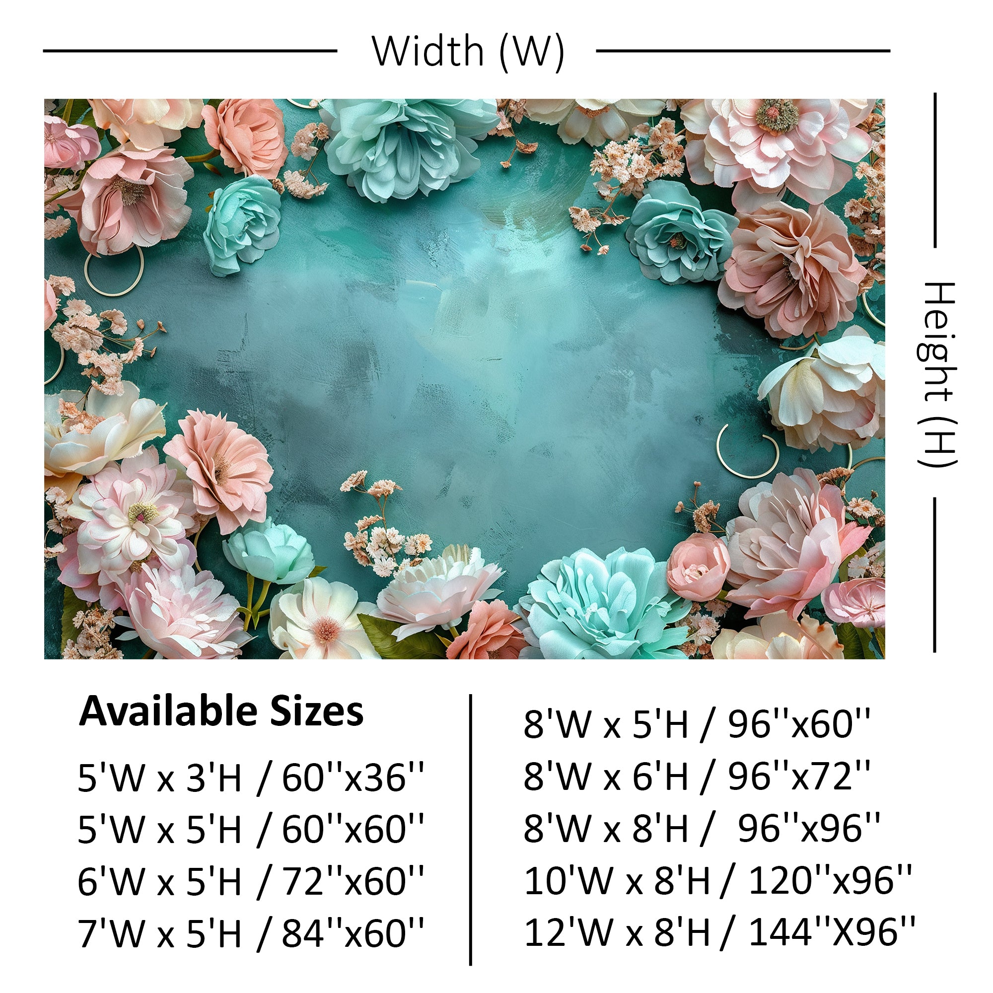 Rustic Floral Frame Backdrop