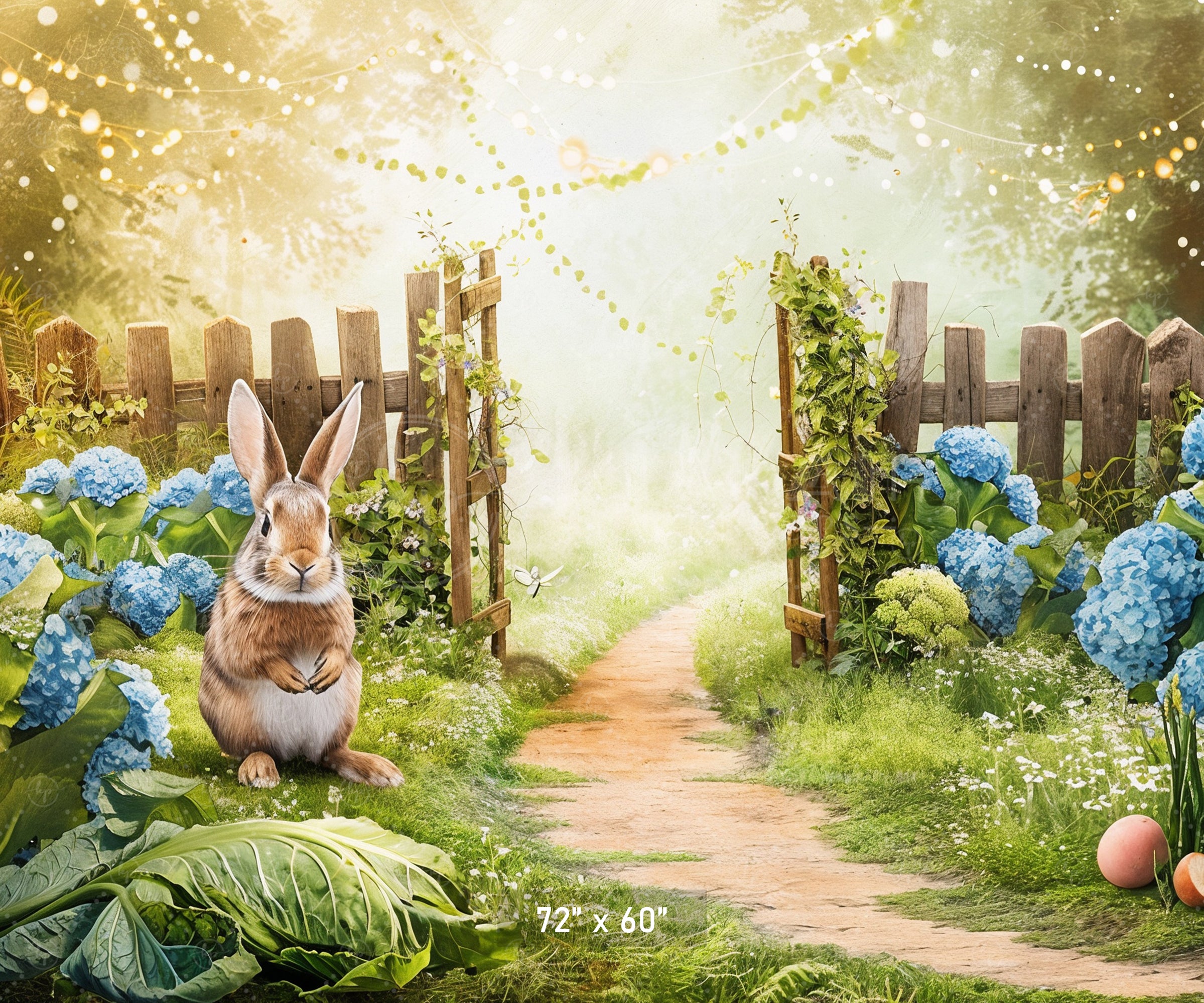 Enchanted Garden with Bunny Backdrop