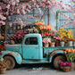 Vintage Floral Truck Scene Backdrop