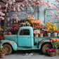Vintage Floral Truck Scene Backdrop