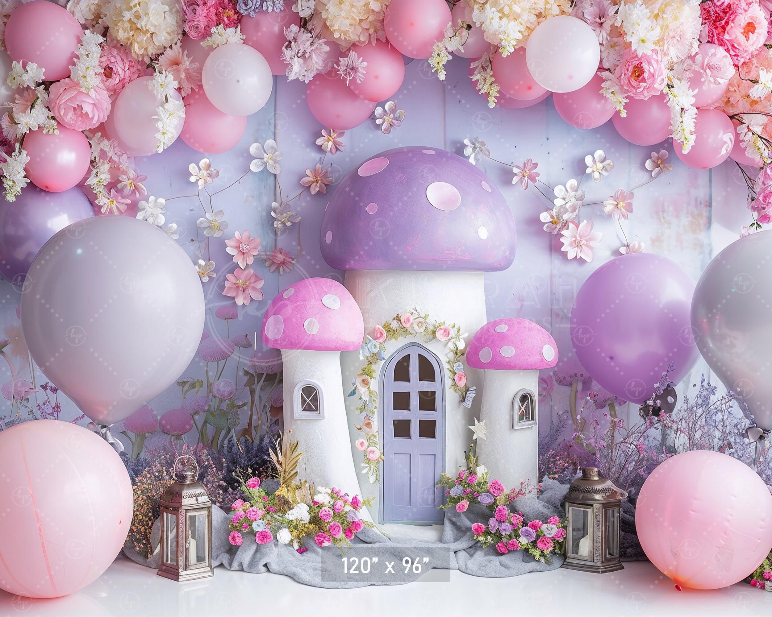 Fairyland Mushroom House Backdrop