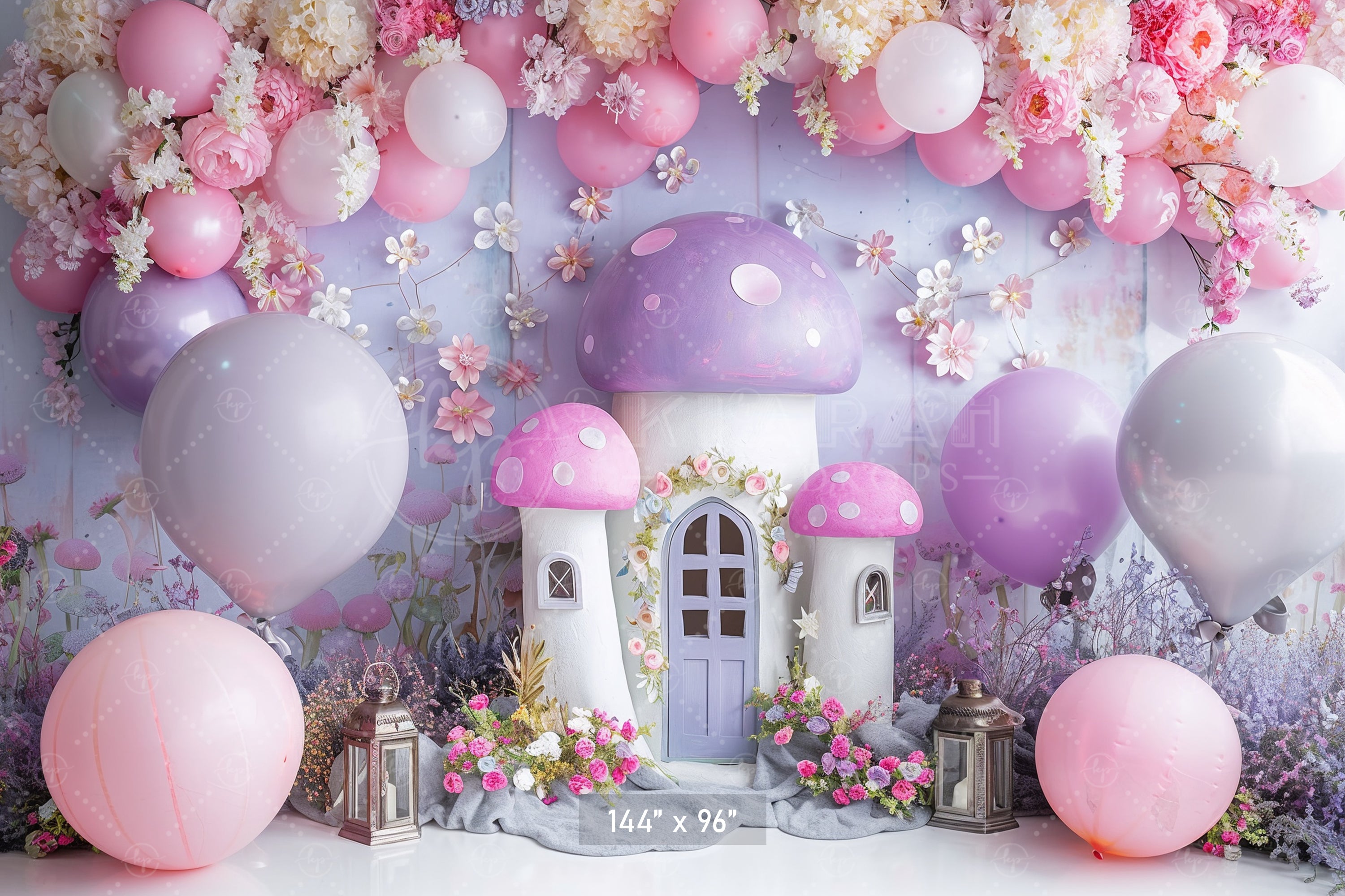 Fairyland Mushroom House Backdrop