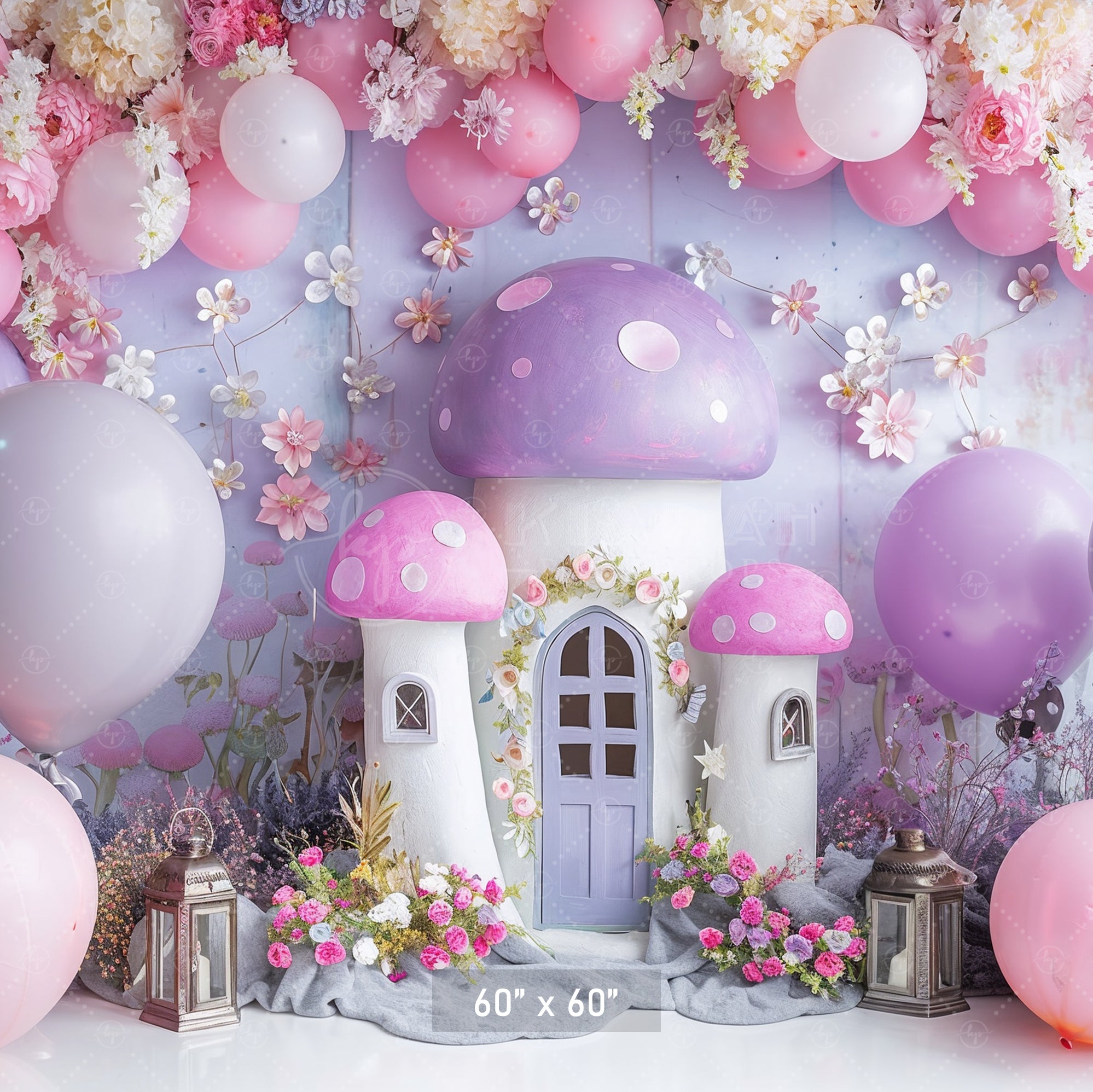 Fairyland Mushroom House Backdrop