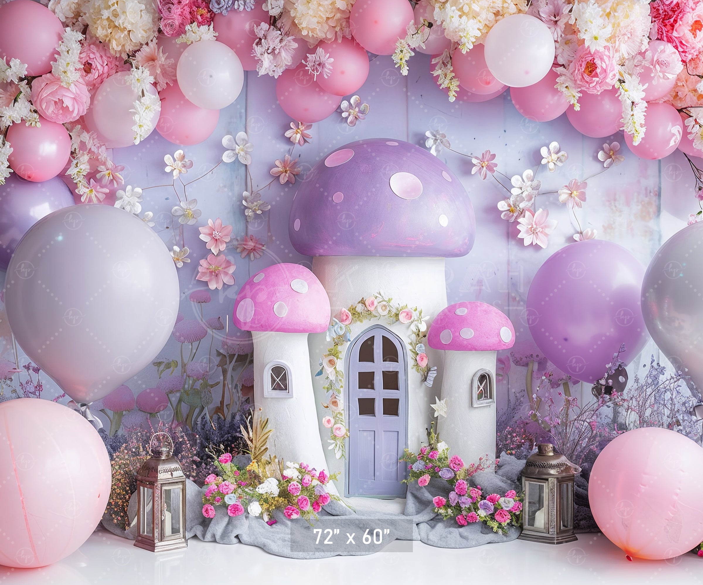 Fairyland Mushroom House Backdrop