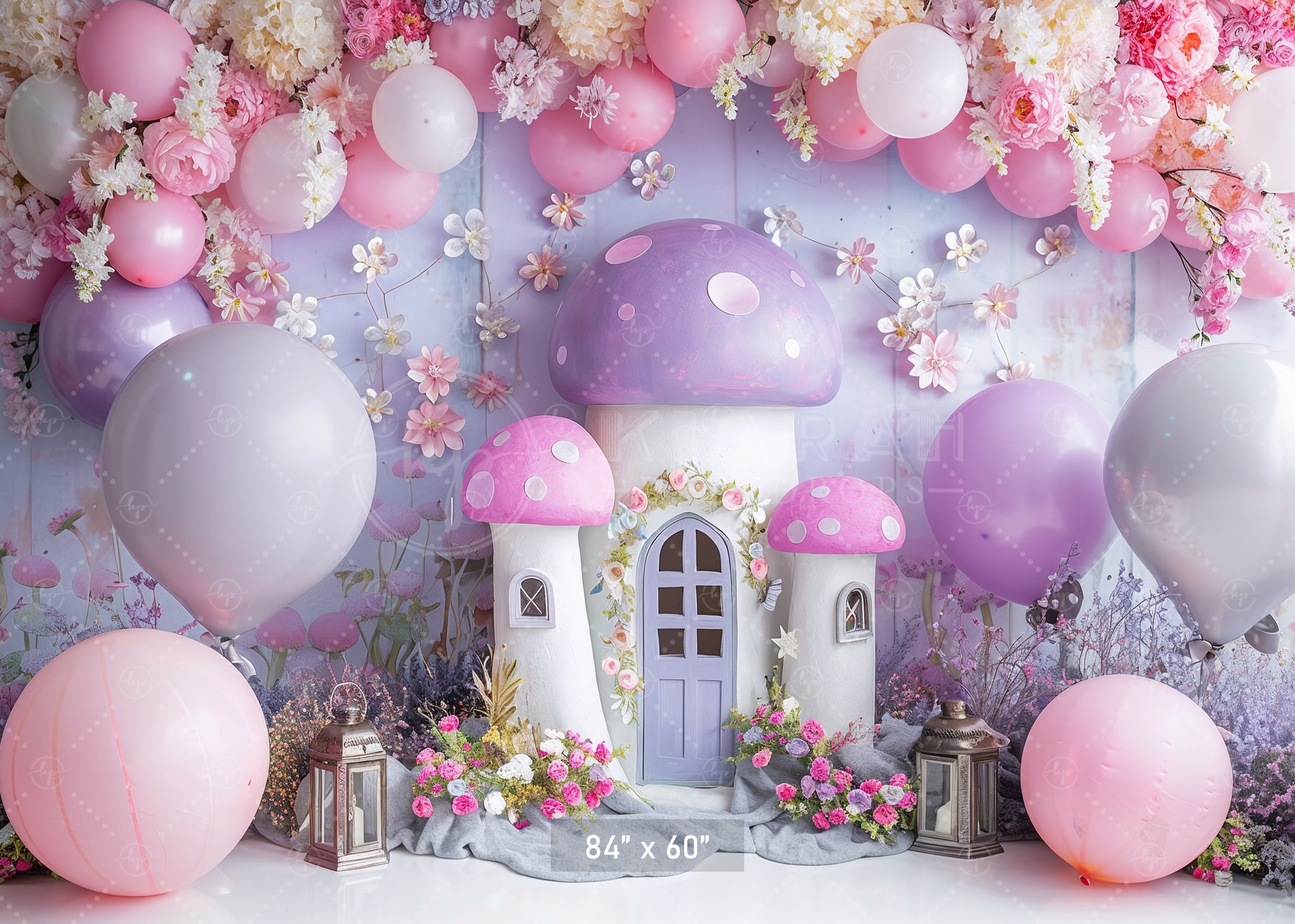 Fairyland Mushroom House Backdrop