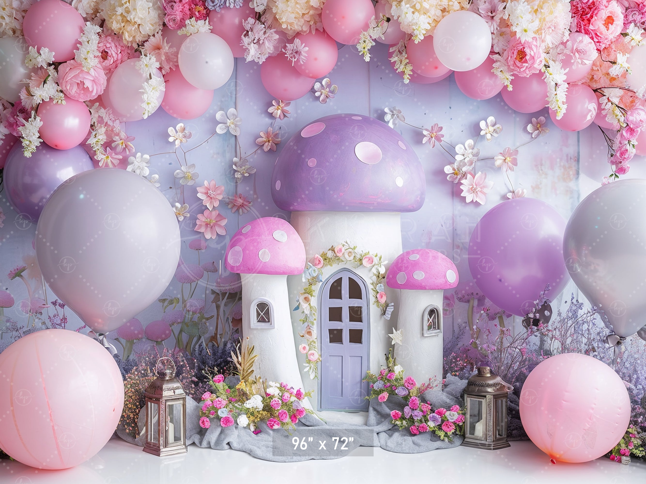 Fairyland Mushroom House Backdrop