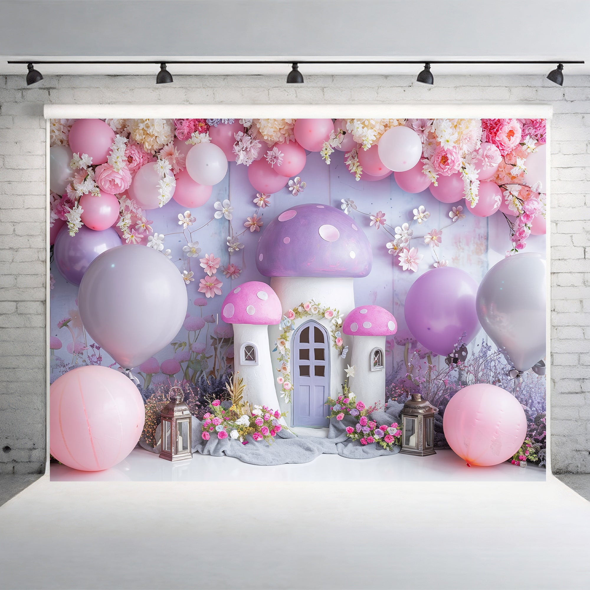 Fairyland Mushroom House Backdrop